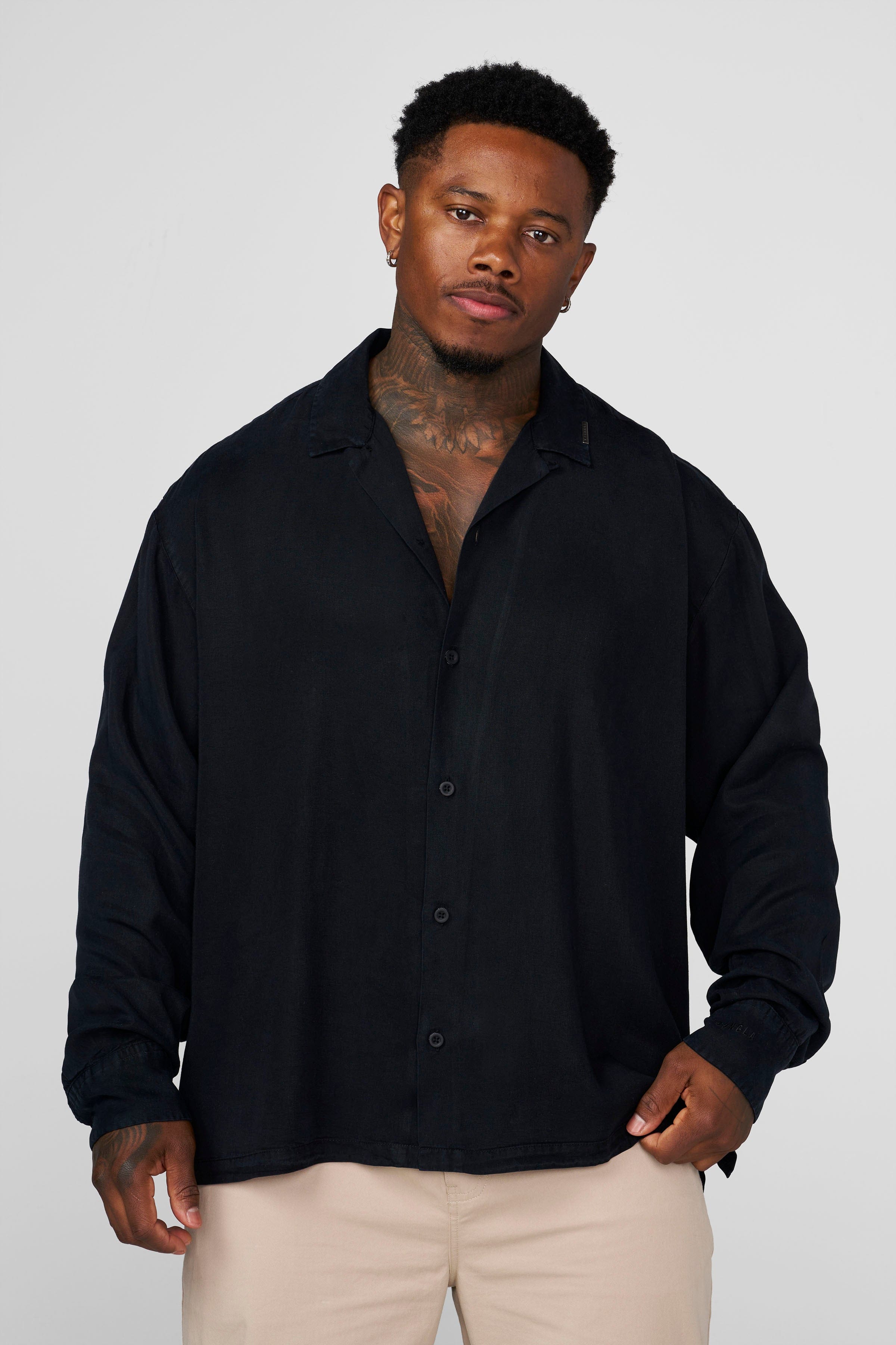 8053 - Flowy Button-ups - Black Wash