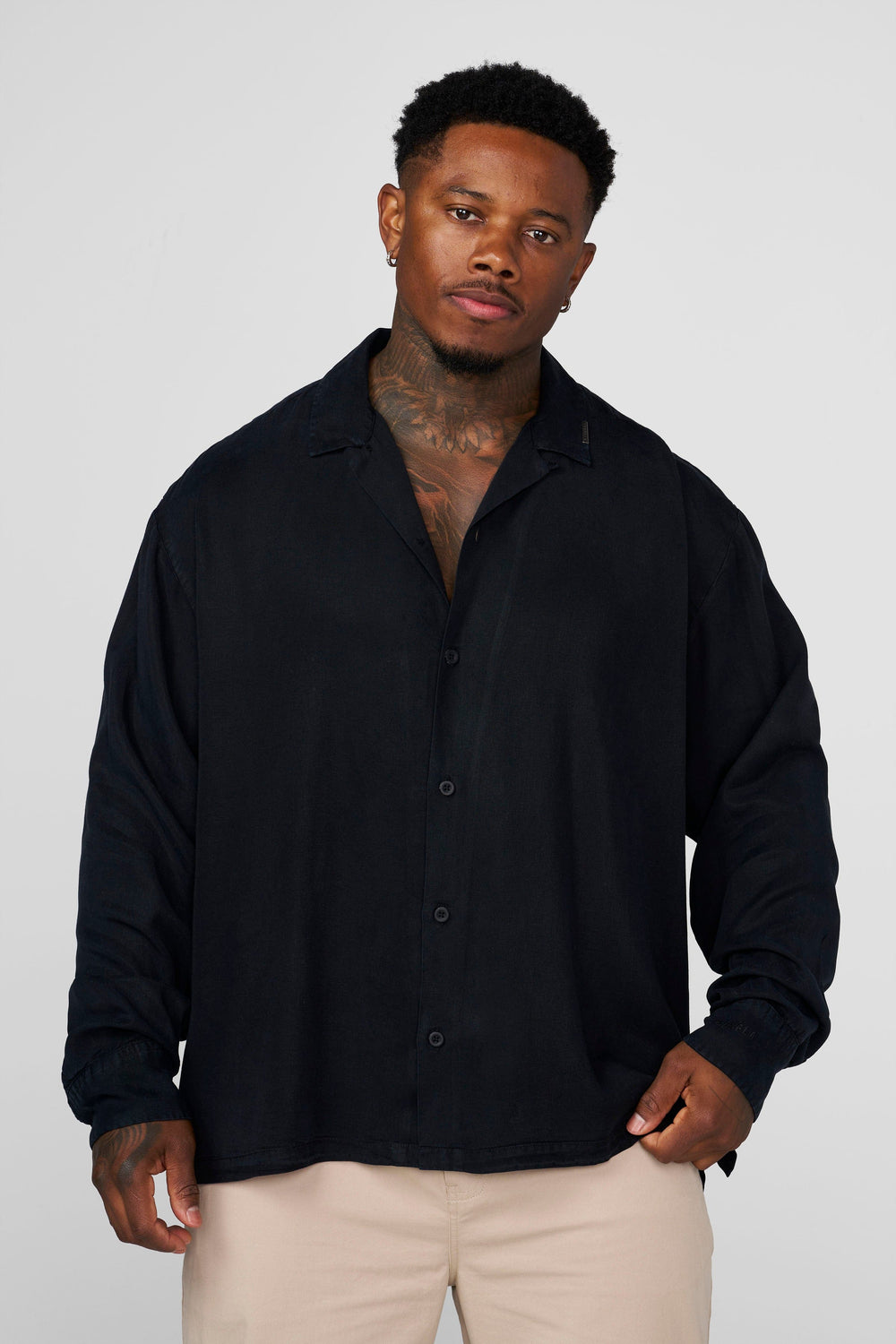 8053 - Flowy Button-ups - Black Wash