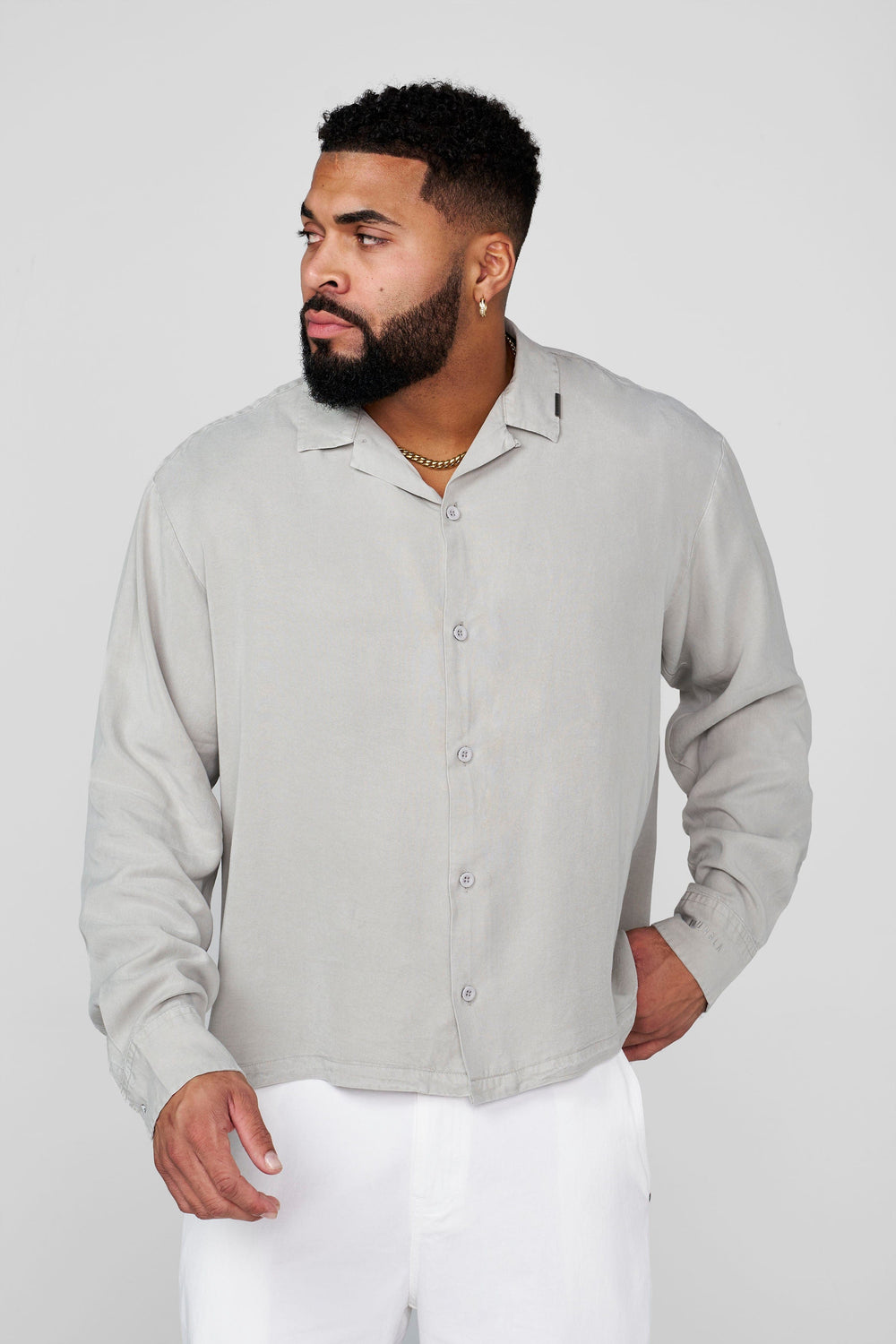 8053 - Flowy Button-ups - Grey Wash