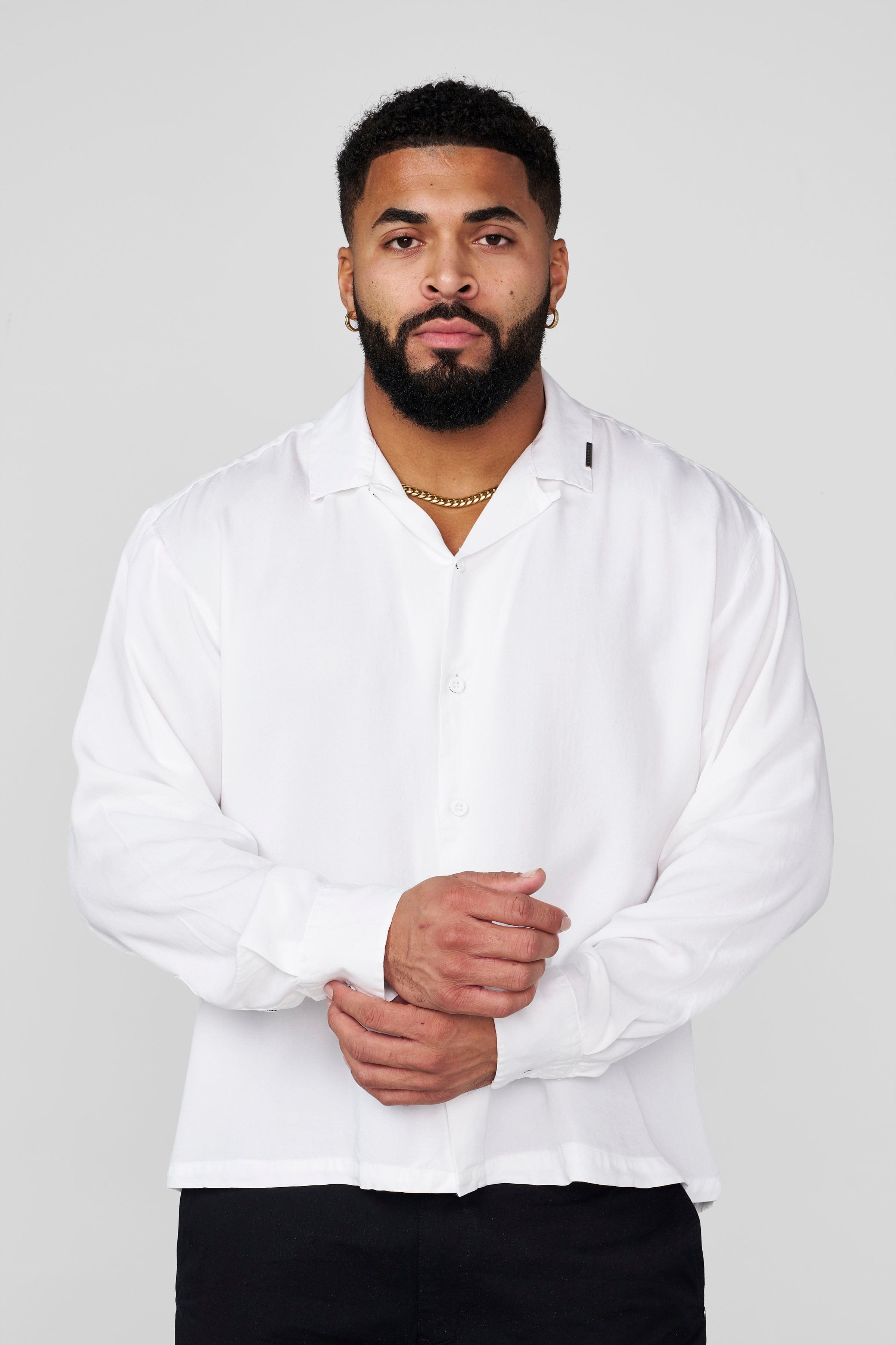 8053 - Flowy Button-ups - White