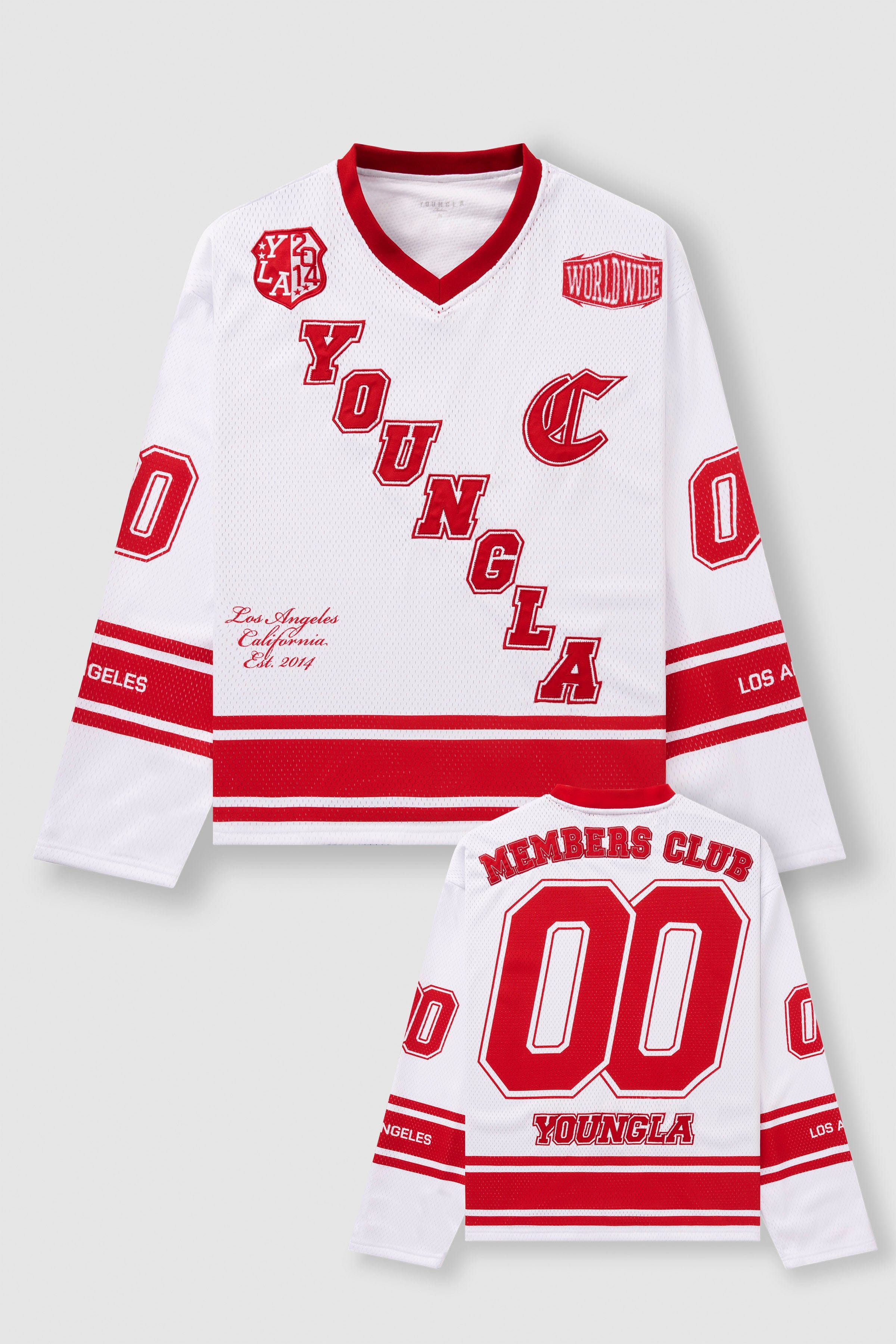 8056 - Southside Hockey Jersey - White/Red