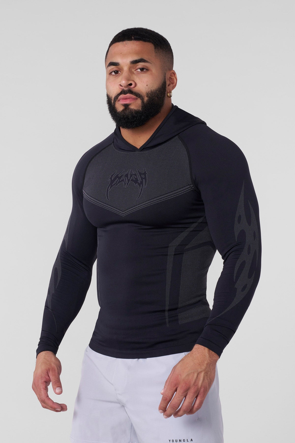 8062 - Warrior Compression Hoodies - Black