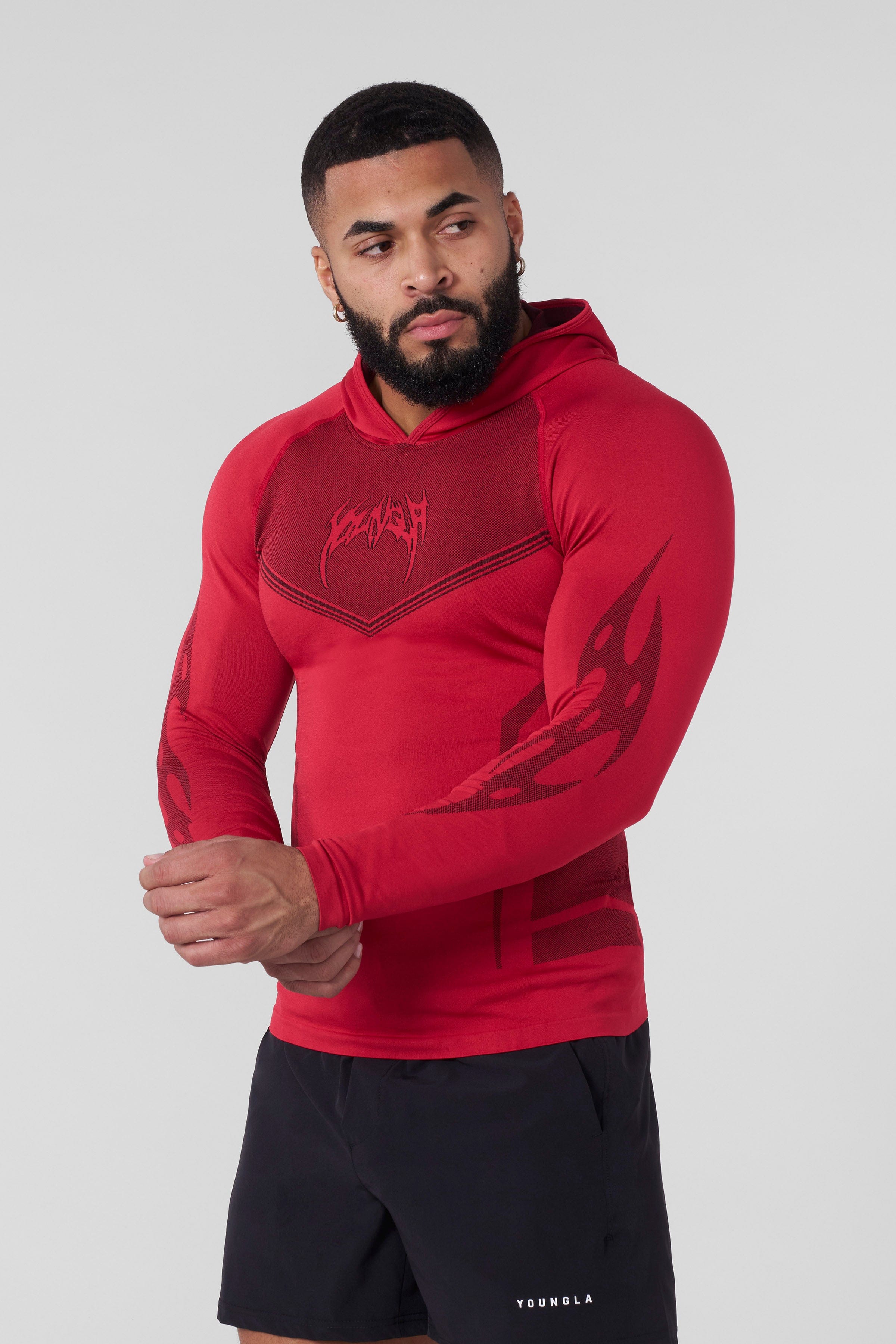 8062 - Warrior Compression Hoodies - Red