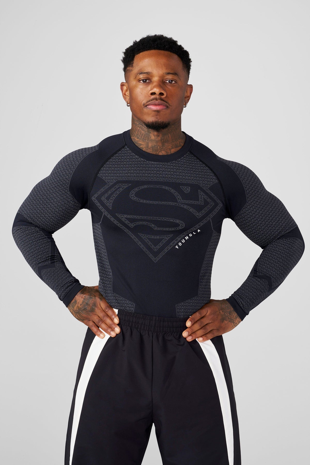 8066 - Superman Compression Longsleeves - Black
