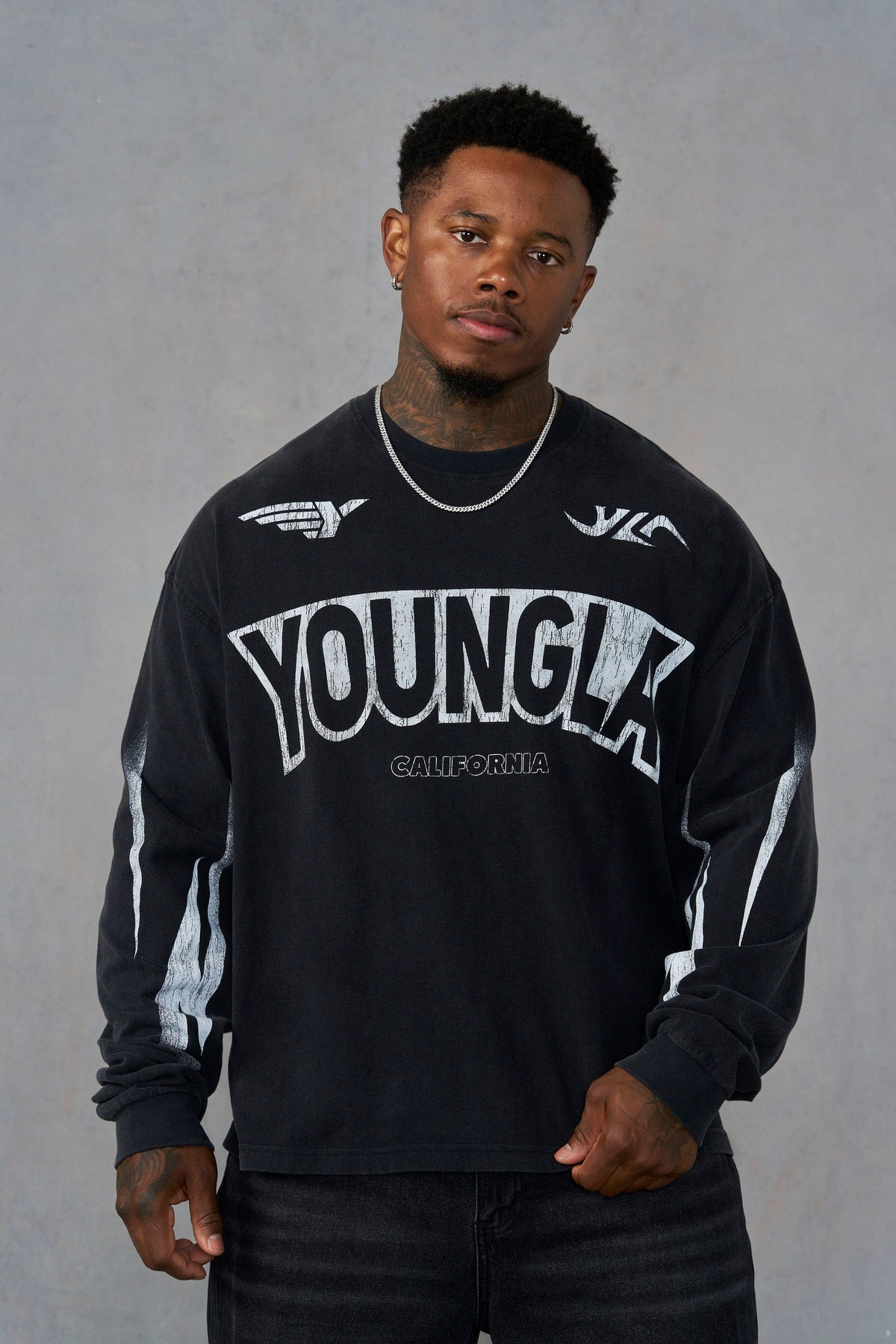 8079 - Moto Longsleeves - Black Wash