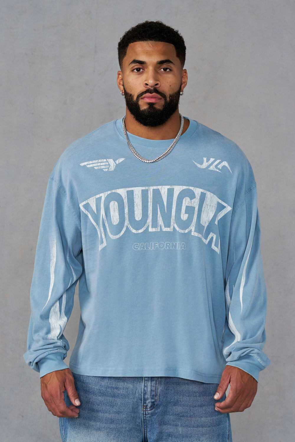 8079 - Moto Longsleeves - Light Blue Wash