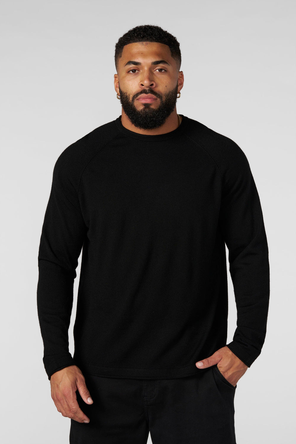 8092 - Monaco Wool Longsleeves - Black