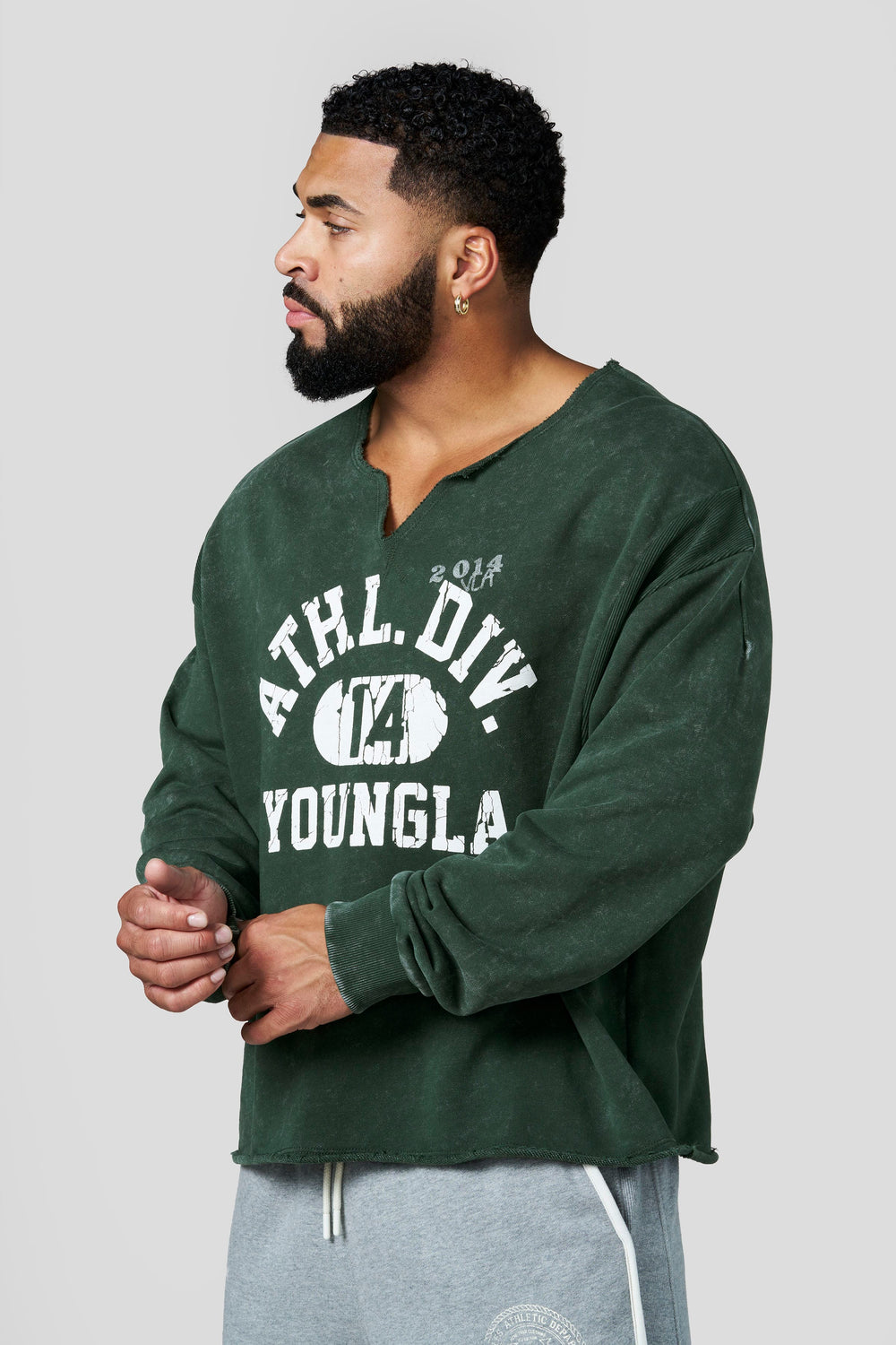 8098 - Golden Era Pump Cover Crewneck - Green Wash