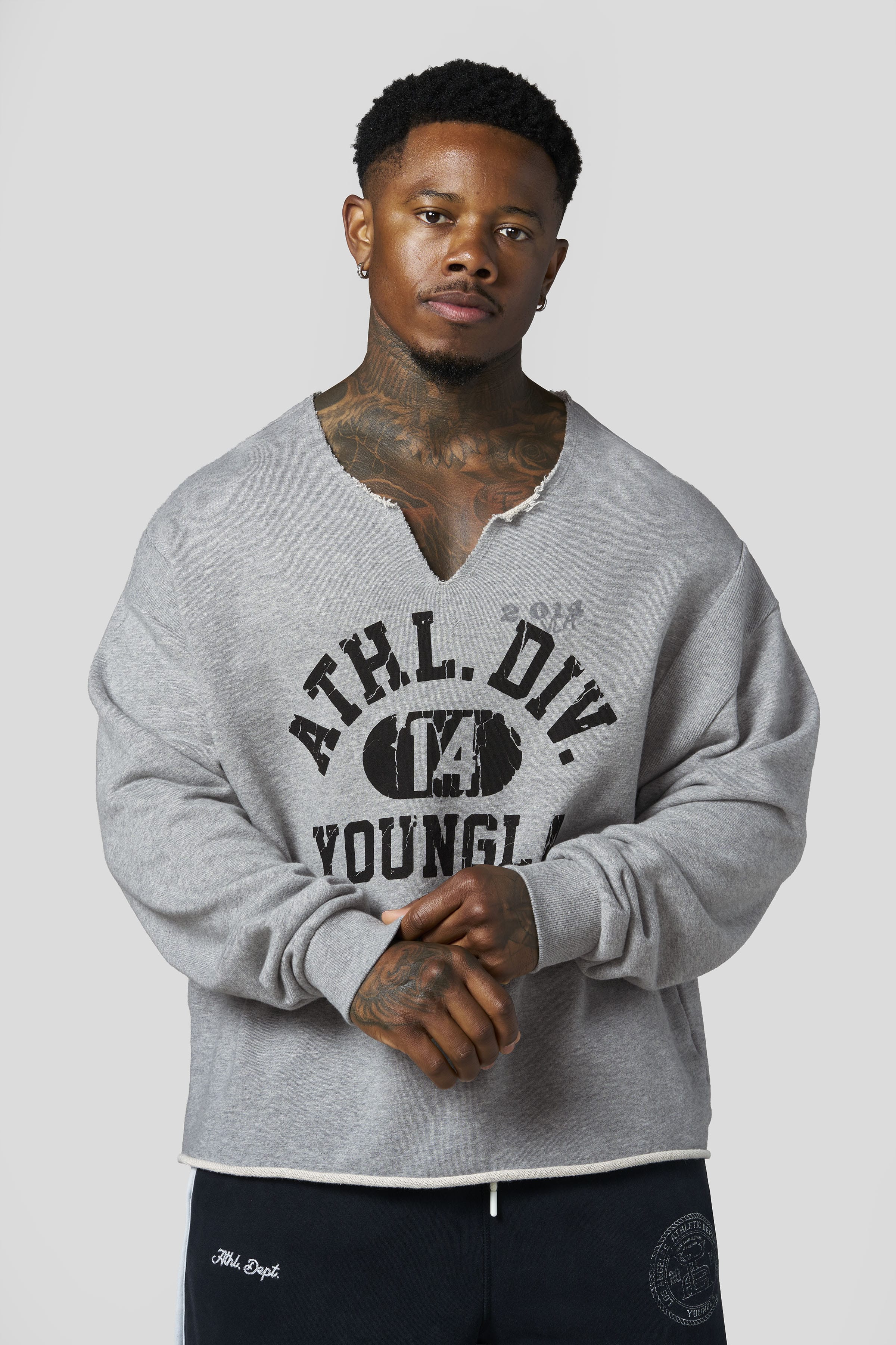 8098 - Golden Era Pump Cover Crewneck - Heather Grey