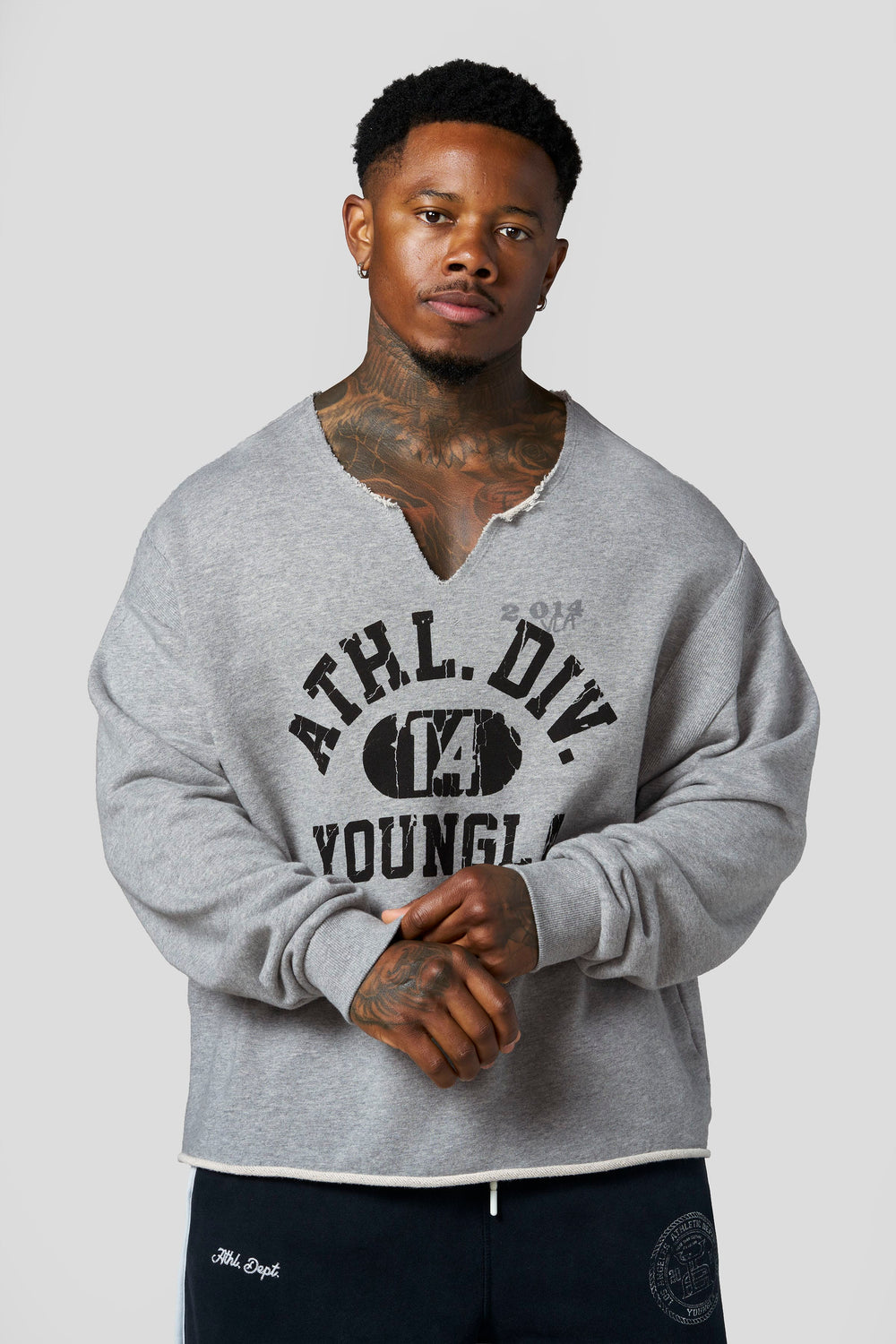 8098 - Golden Era Pump Cover Crewneck - Heather Grey