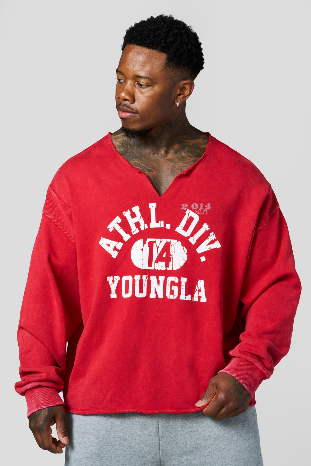 8098 - Golden Era Pump Cover Crewneck - Red Wash