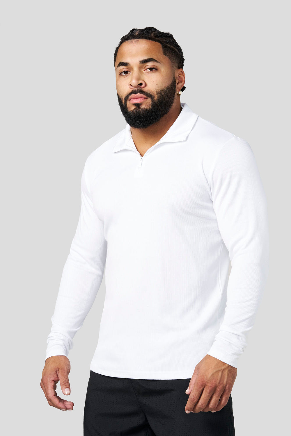 8124 - Essential Quarter Zip - White