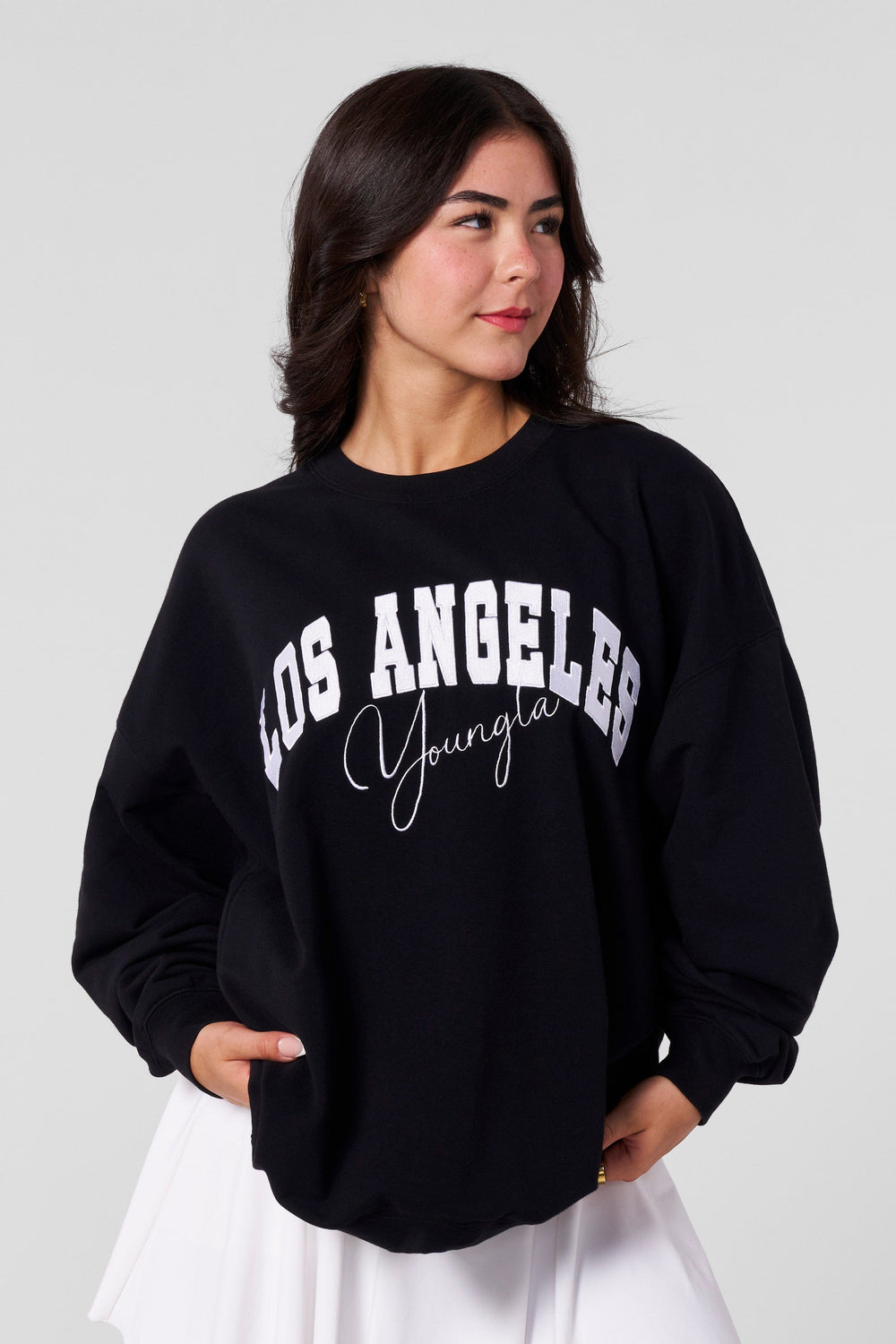 W563 Varsity Crewneck - Black