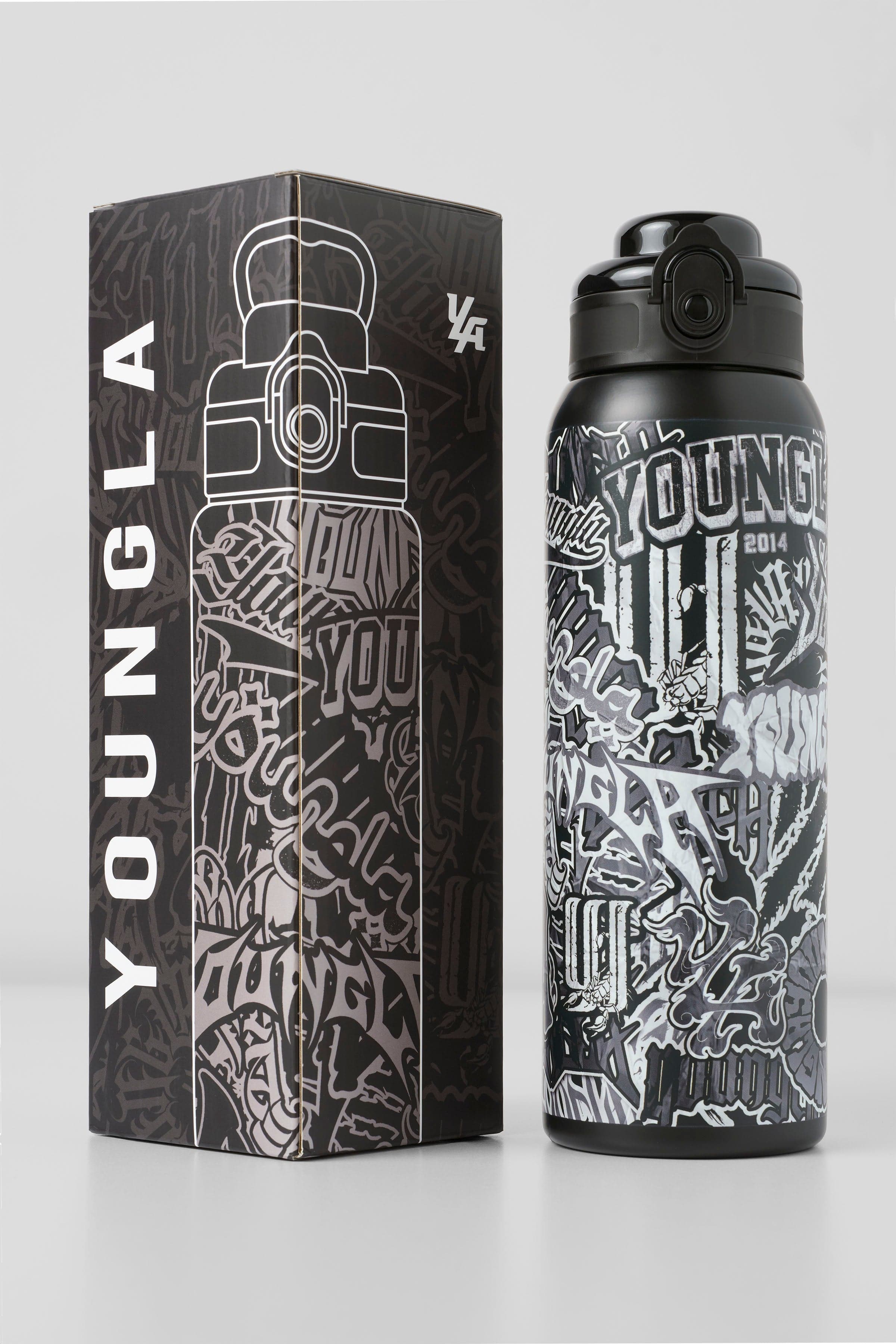 9007 - Graffiti Water Bottles - Black