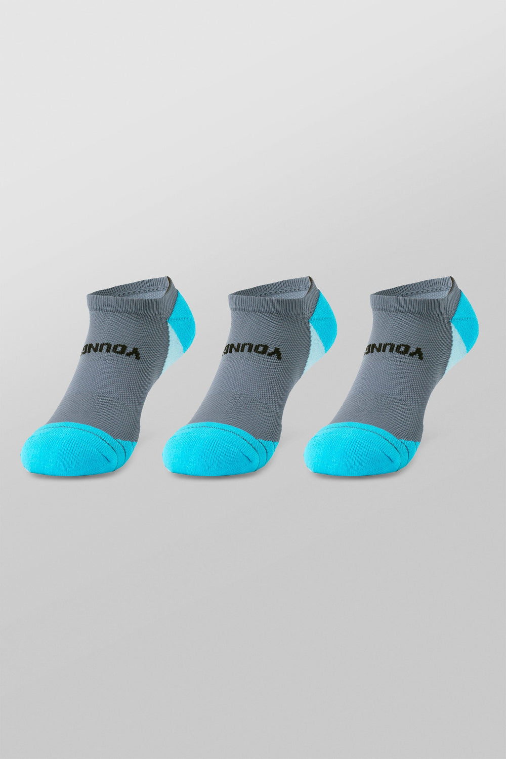 9043 - Performance Workout Ankle Socks - 3 Pack - Black/White/Blue