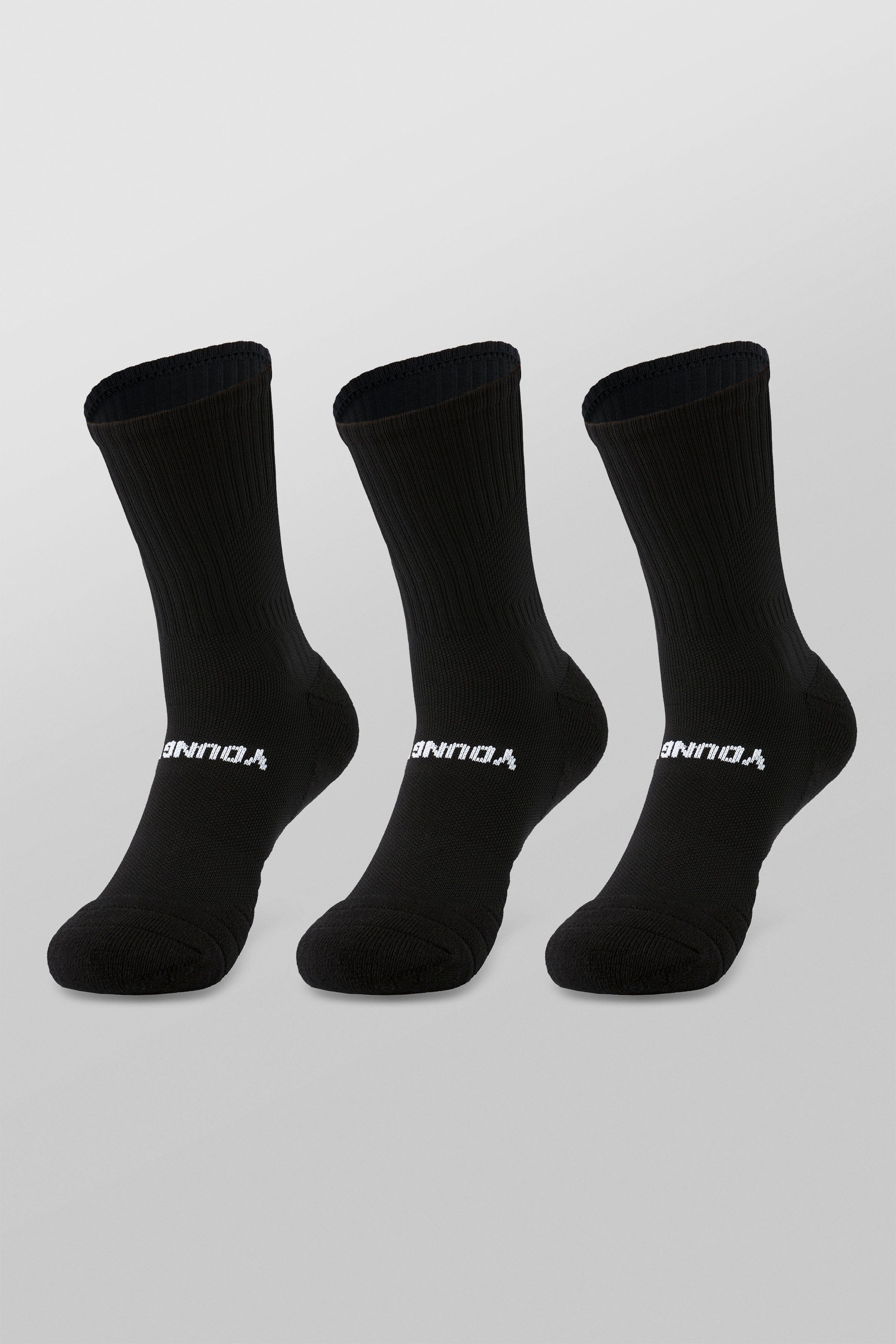 9044 - Performance Workout Socks - 3 Pack - All Black
