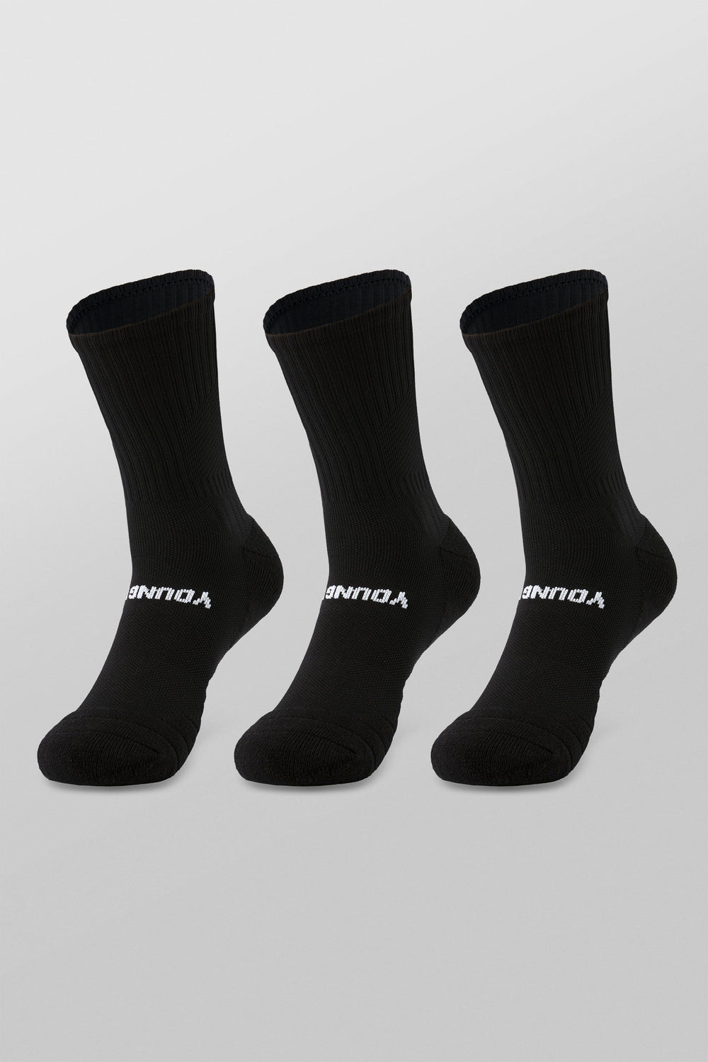 9044 - Performance Workout Socks - 3 Pack - All Black
