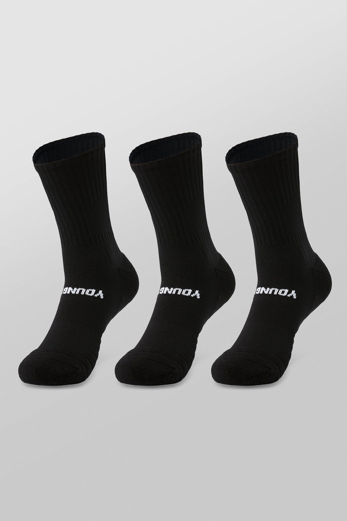 9044 - Performance Workout Socks - 3 Pack - All Black