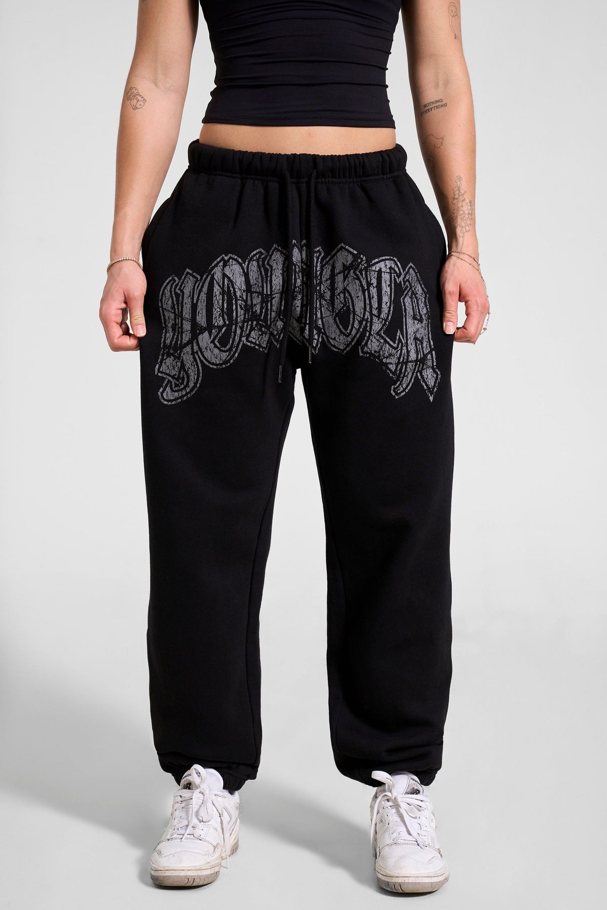 W257 My eyes are up here Jogger - Black