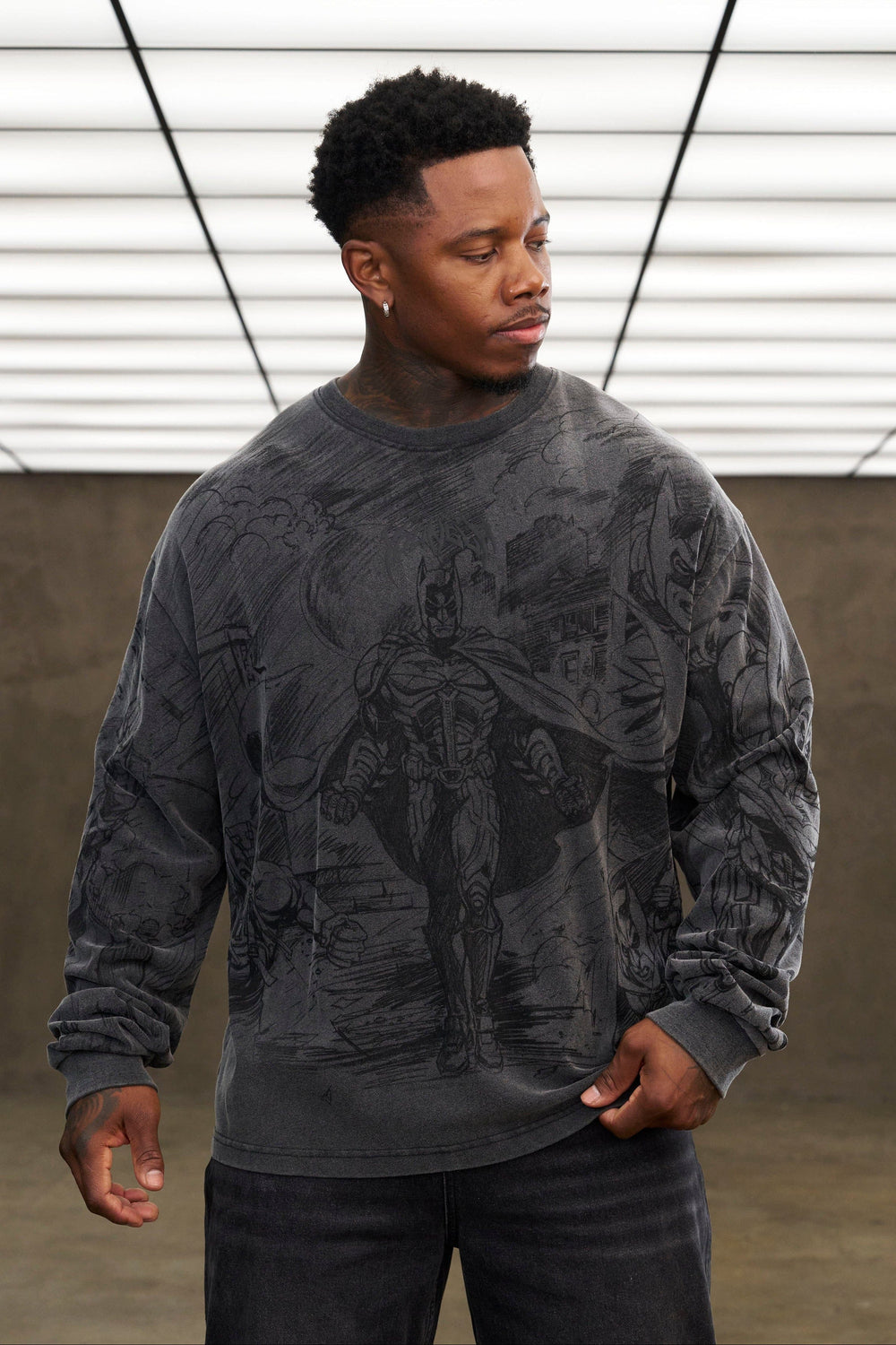 8002 - Batman Comic Longsleeves