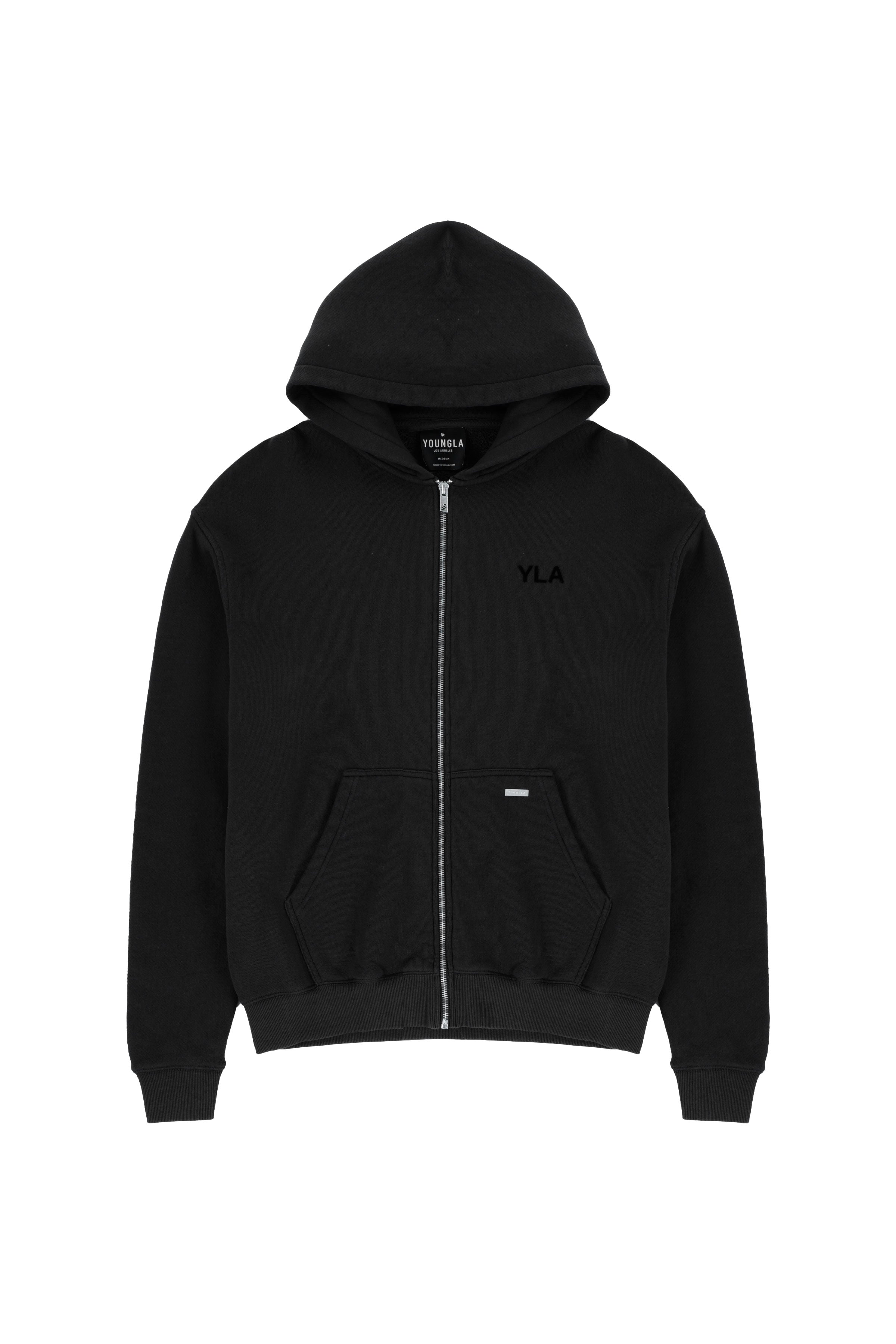 515 Monarch Zip-up Hoodie - Black Wash
