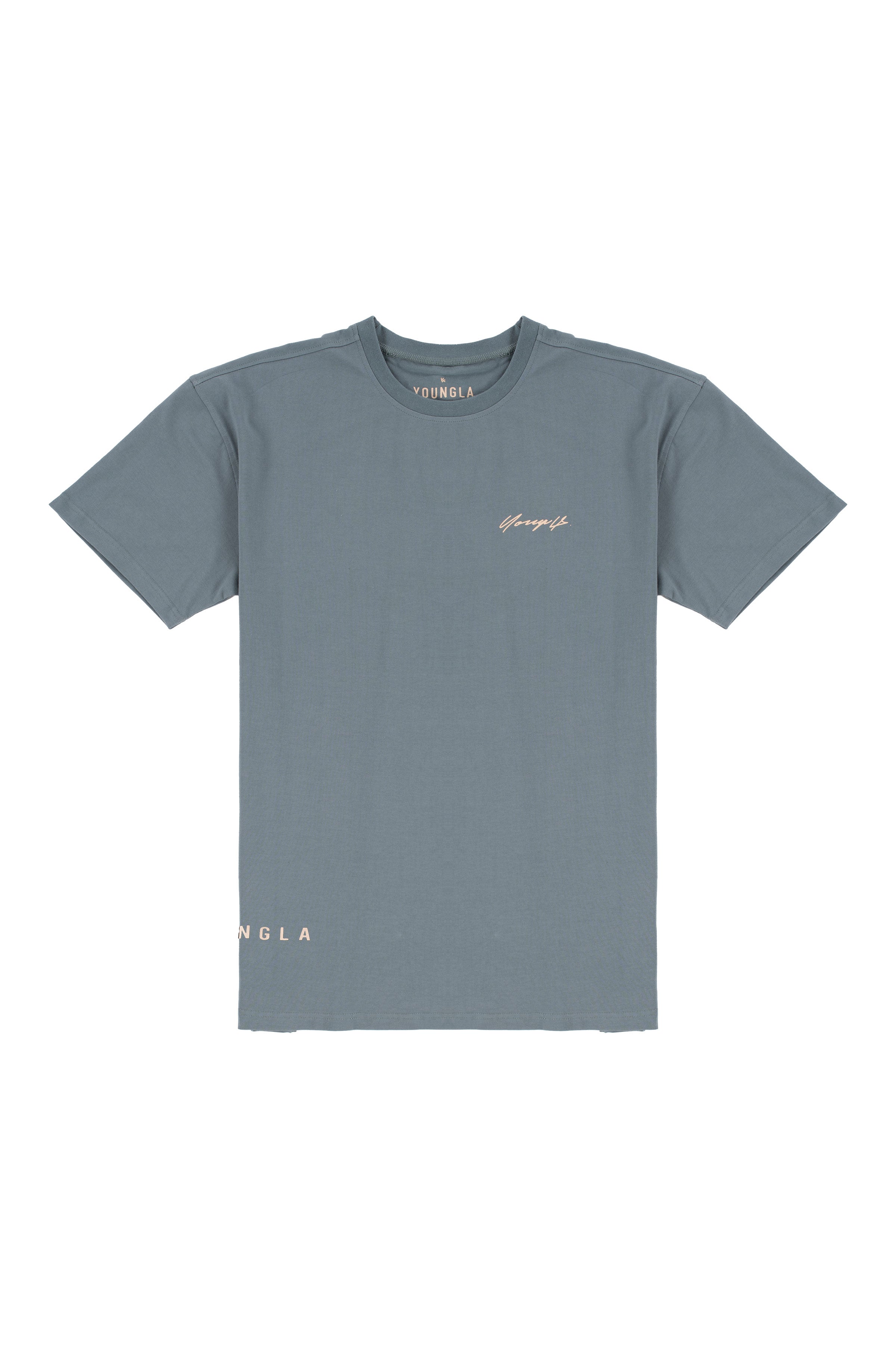 414 Signature Tees - Grey Blue