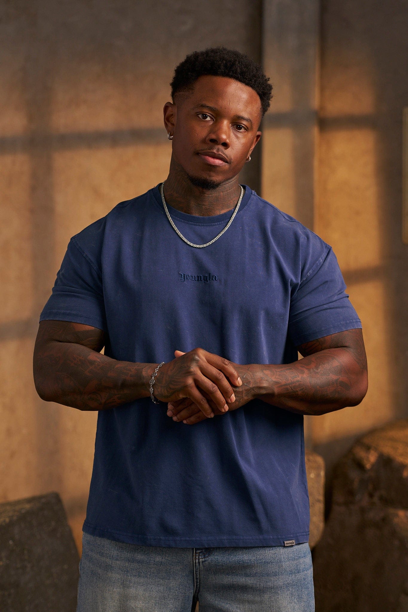 4192 - Washed Tailored Tees - Navy Wash