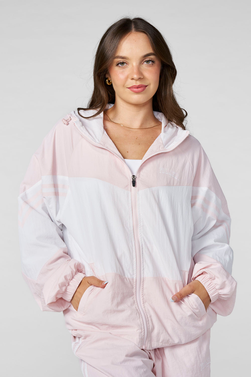 W5166 - Vintage Windbreaker - Pink