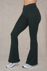 W288 - Vital Flare Leggings (Short) - Carbon Green