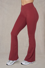 W288 - Vital Flare Leggings (Short) - Brick Red