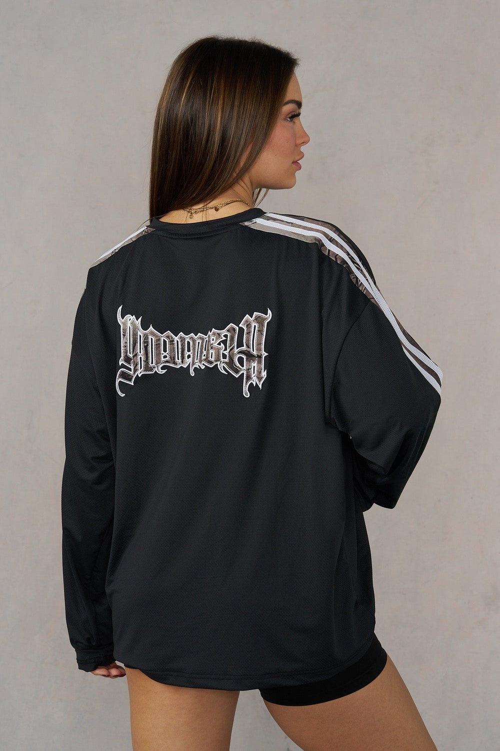 W4302 - Camo Longsleeve Jersey - Black