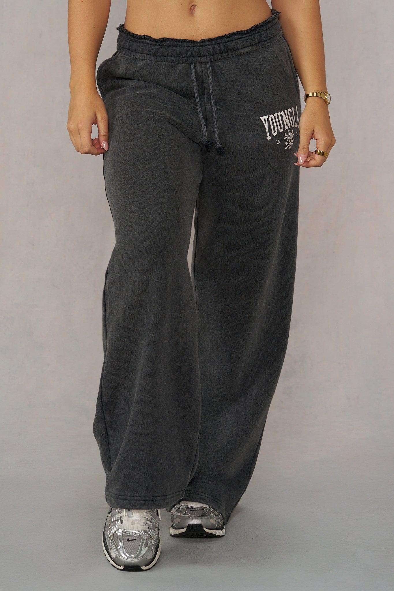 W2213 - OTG Straight Leg Joggers - Black