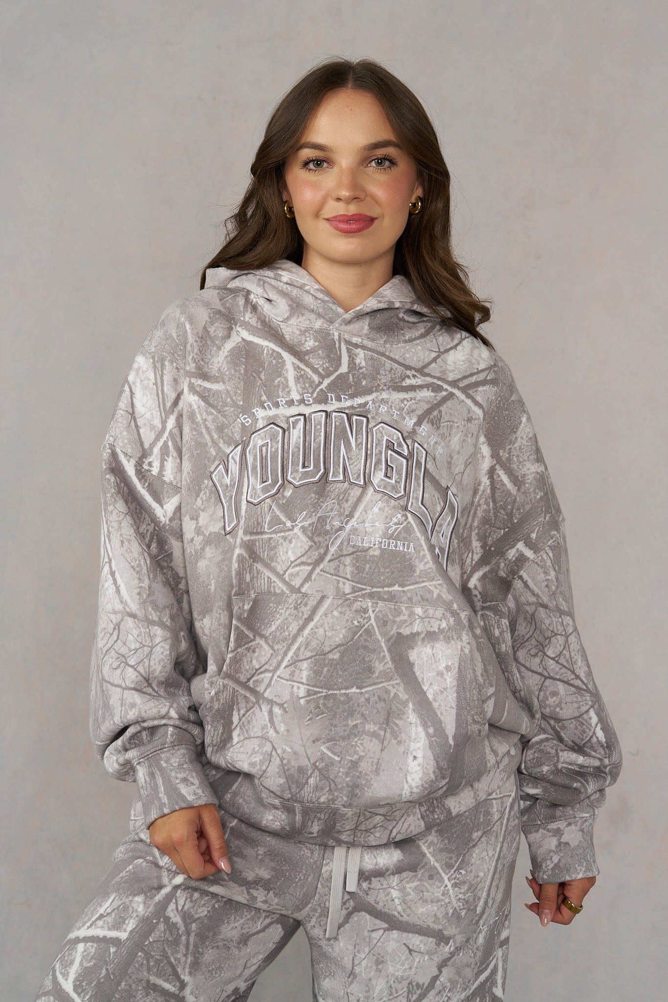 W5192 - Layover Hoodie - Grey Camo