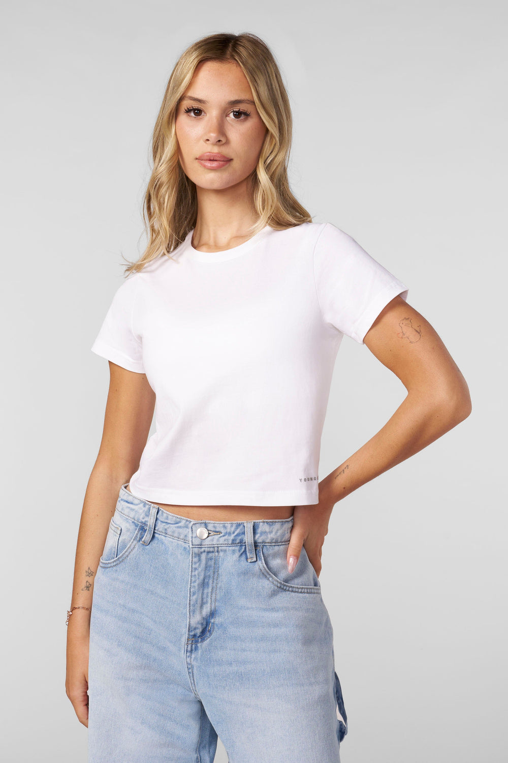 W4300 - Studio Edit Cotton Tee - White