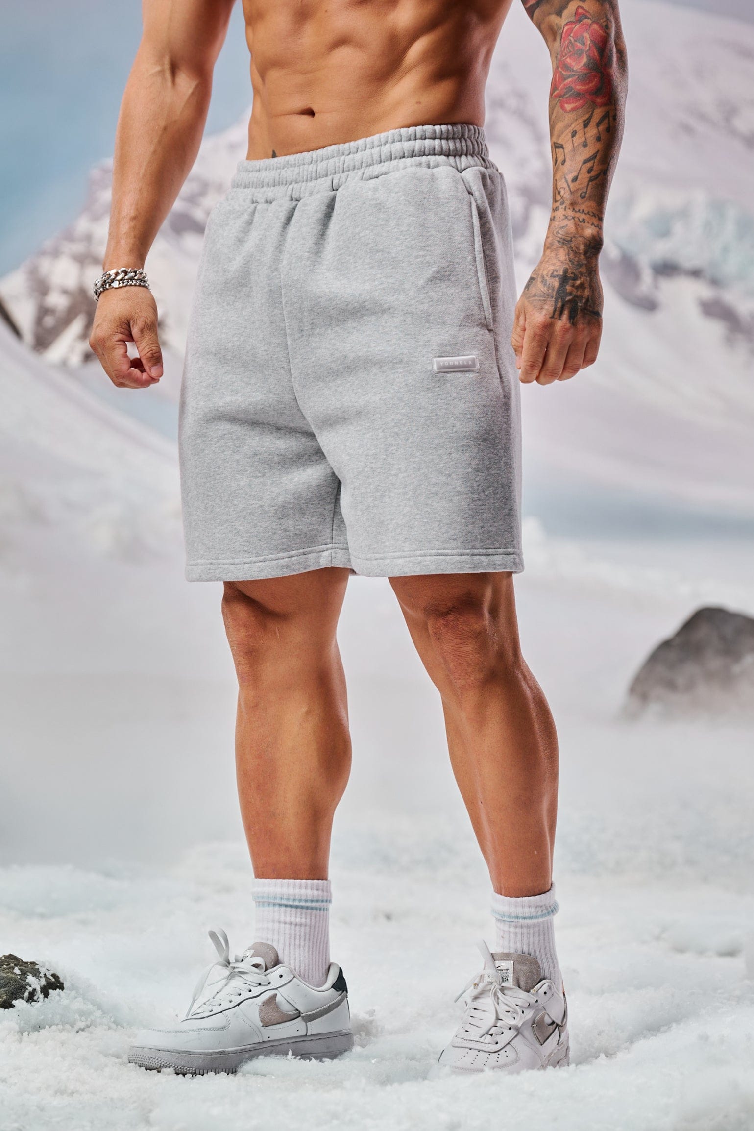 1049 - Comfy Collection - Shorts - Heather Grey