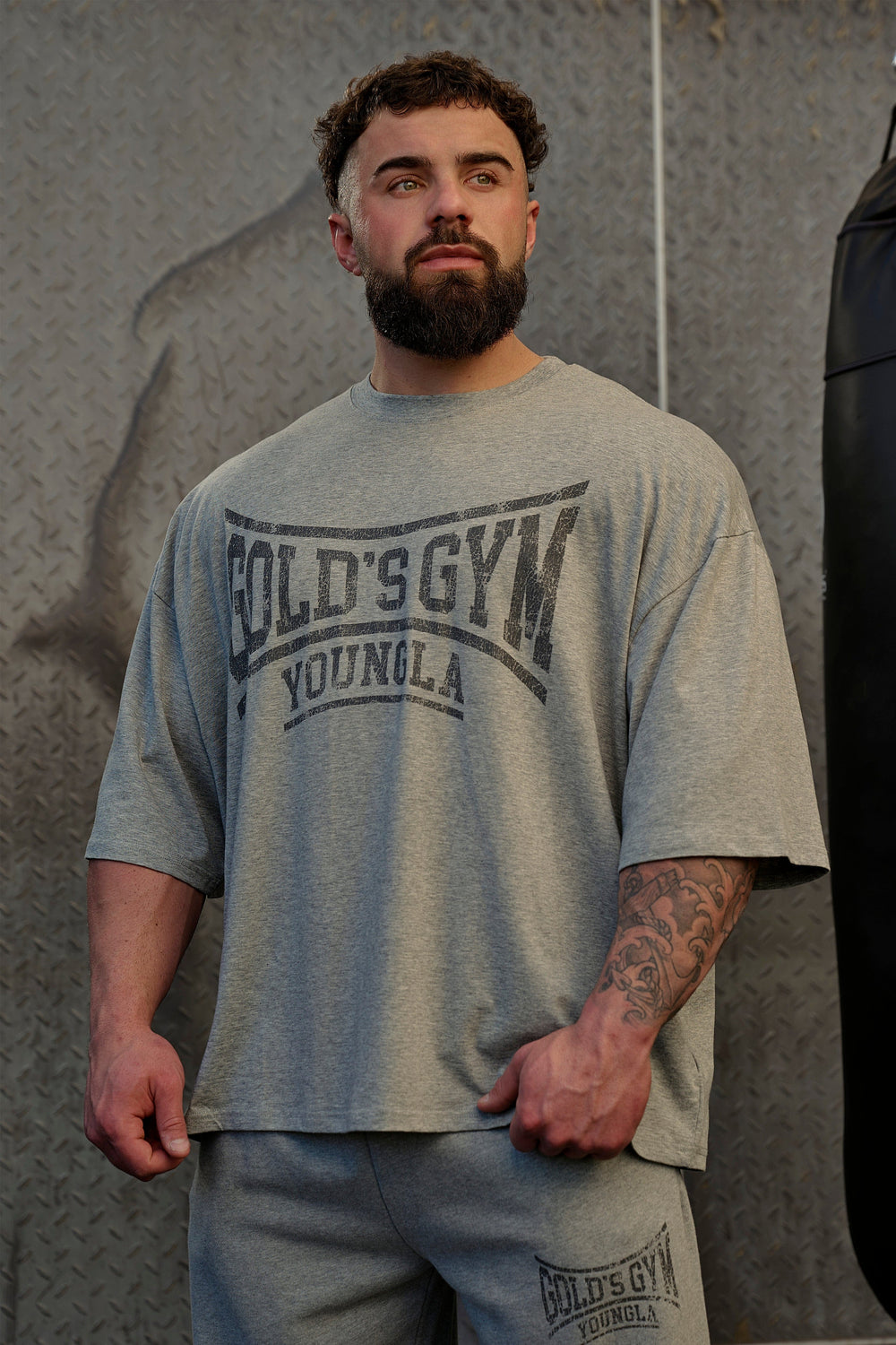 4248 - Gold's Iron Legacy Huge Tees - Heather Grey