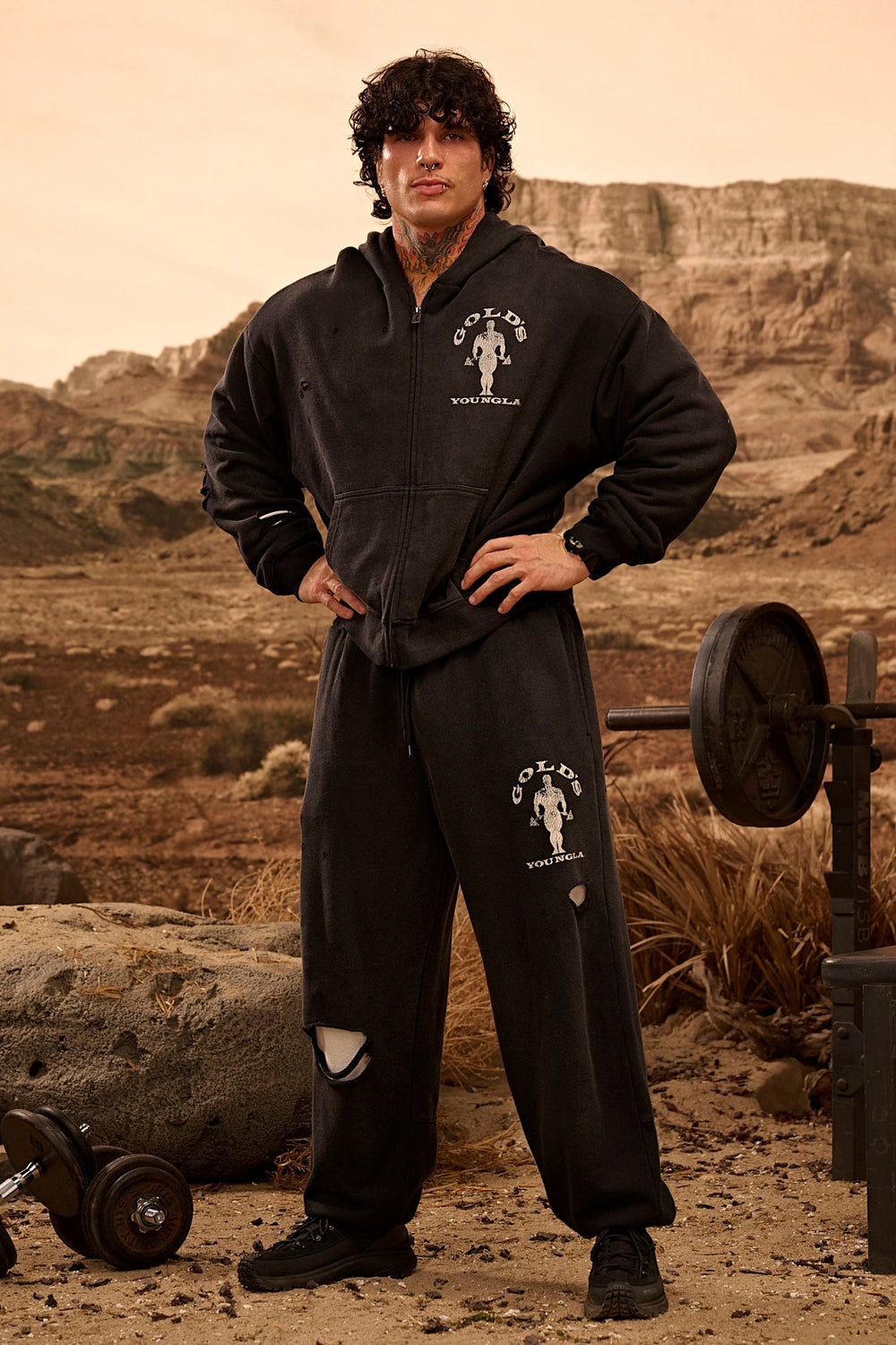 2054 - Gold's Iron Legacy Layered Joggers