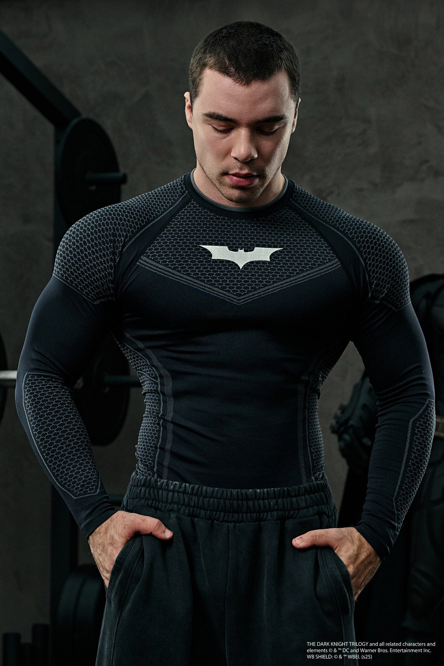 8004 - Batman Compression Longsleeves New Colors - Black