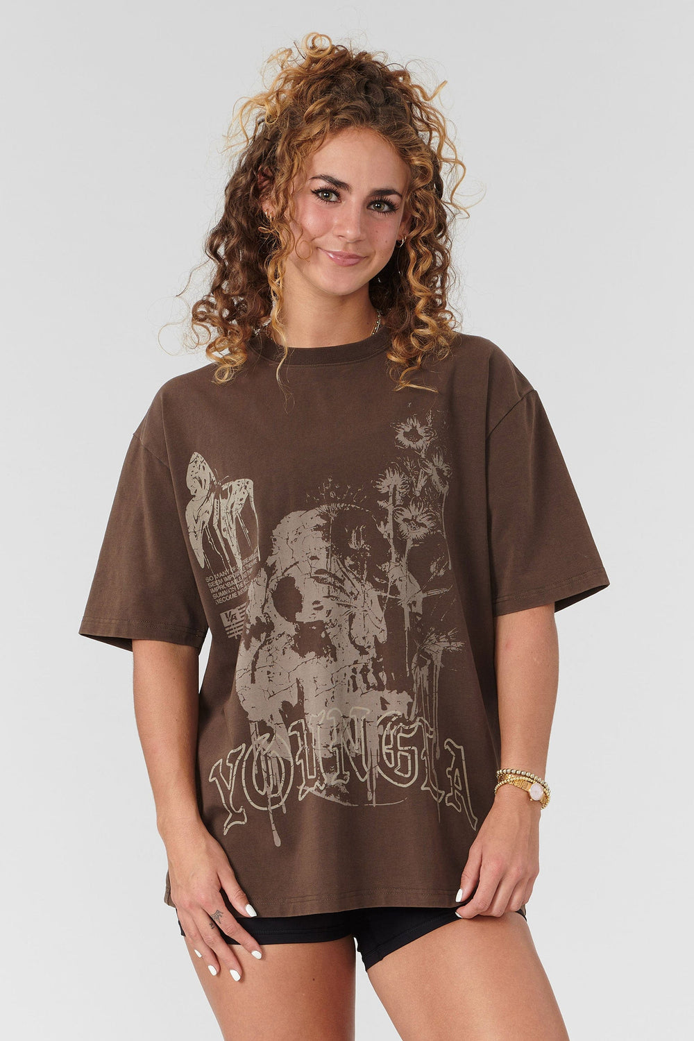 W427 Phantom Oversized Tees - Brown Wash