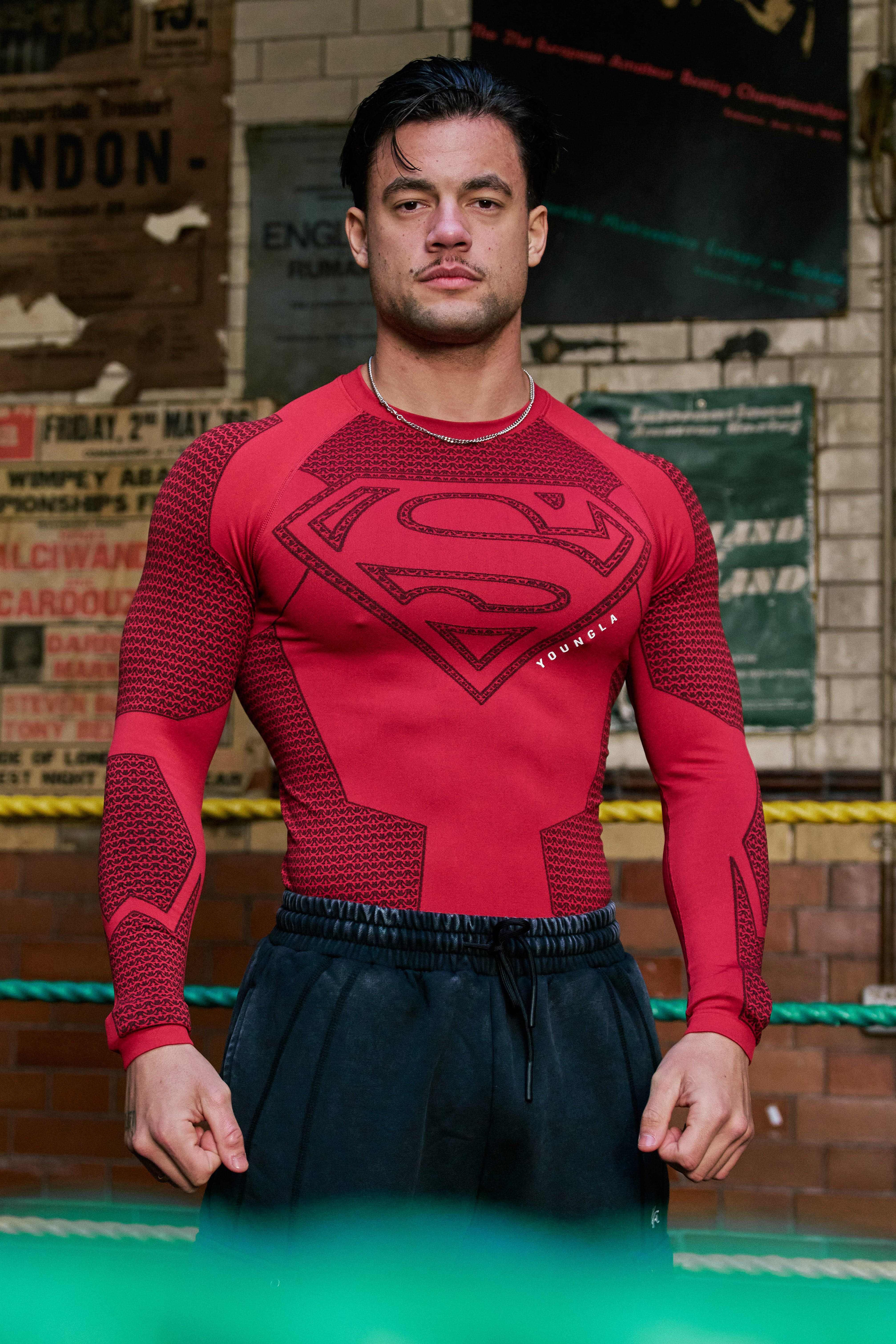 8066 - Superman Compression Longsleeves - Red