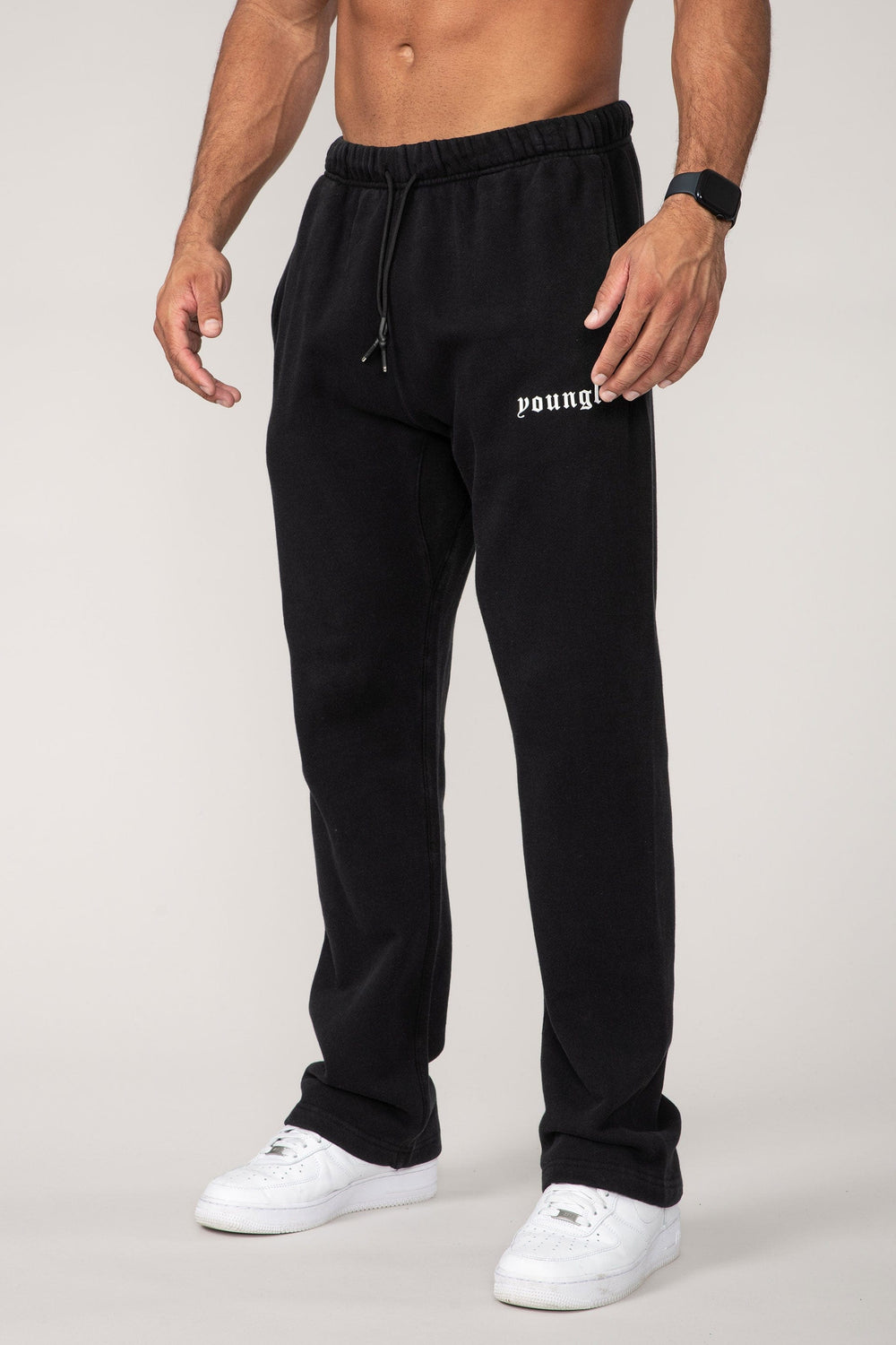 216 Eternal No Cuff Sweats - Black Wash