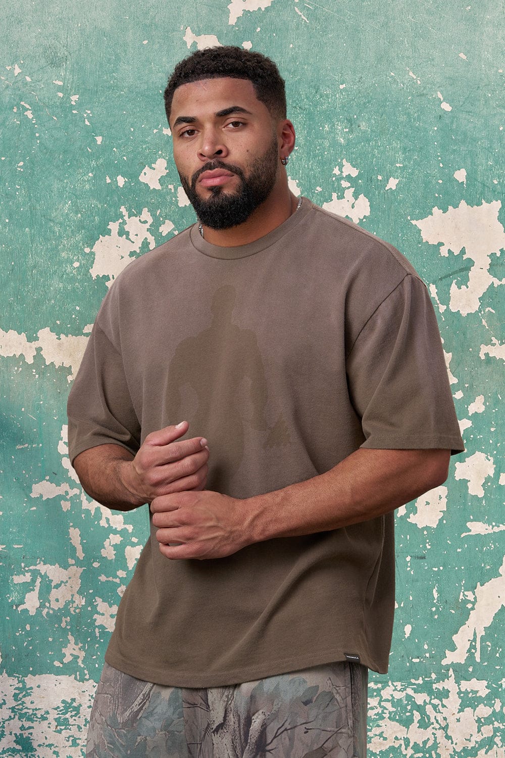 4285 - Gold's Iron Legacy Shadow Tees - Olive Wash