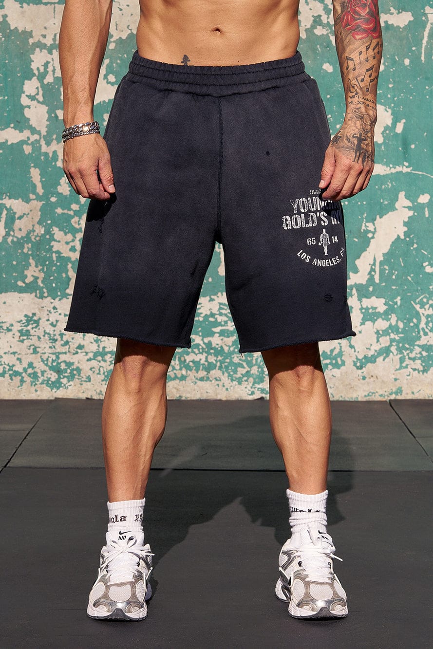 1014 - Gold's Iron Legacy Shorts - Black Wash
