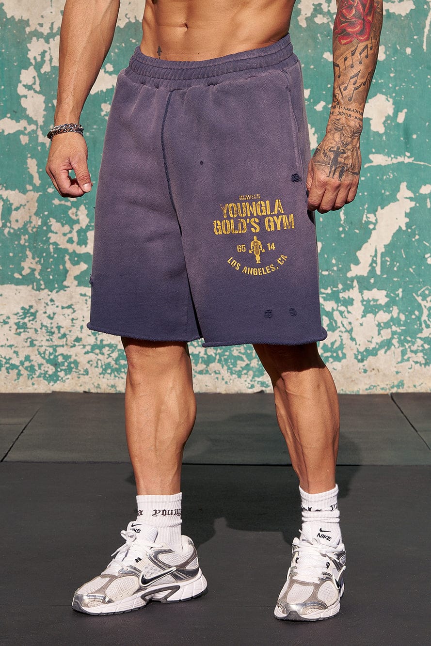 1014 - Gold's Iron Legacy Shorts - Navy Wash