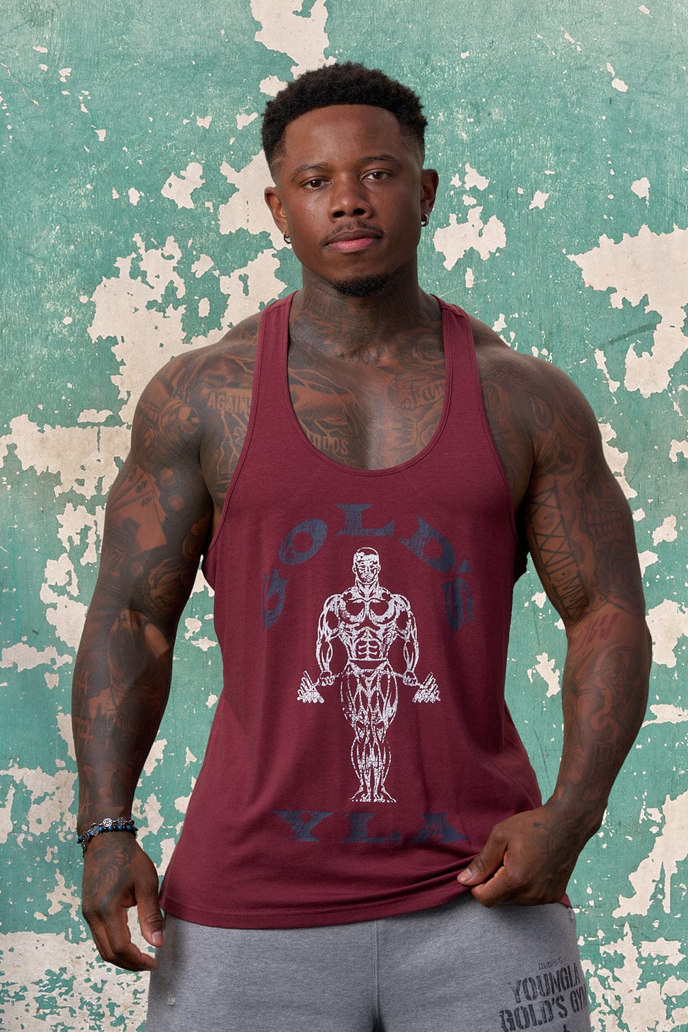 3003 - Gold's Iron Legacy Icon Stringers - Burgundy