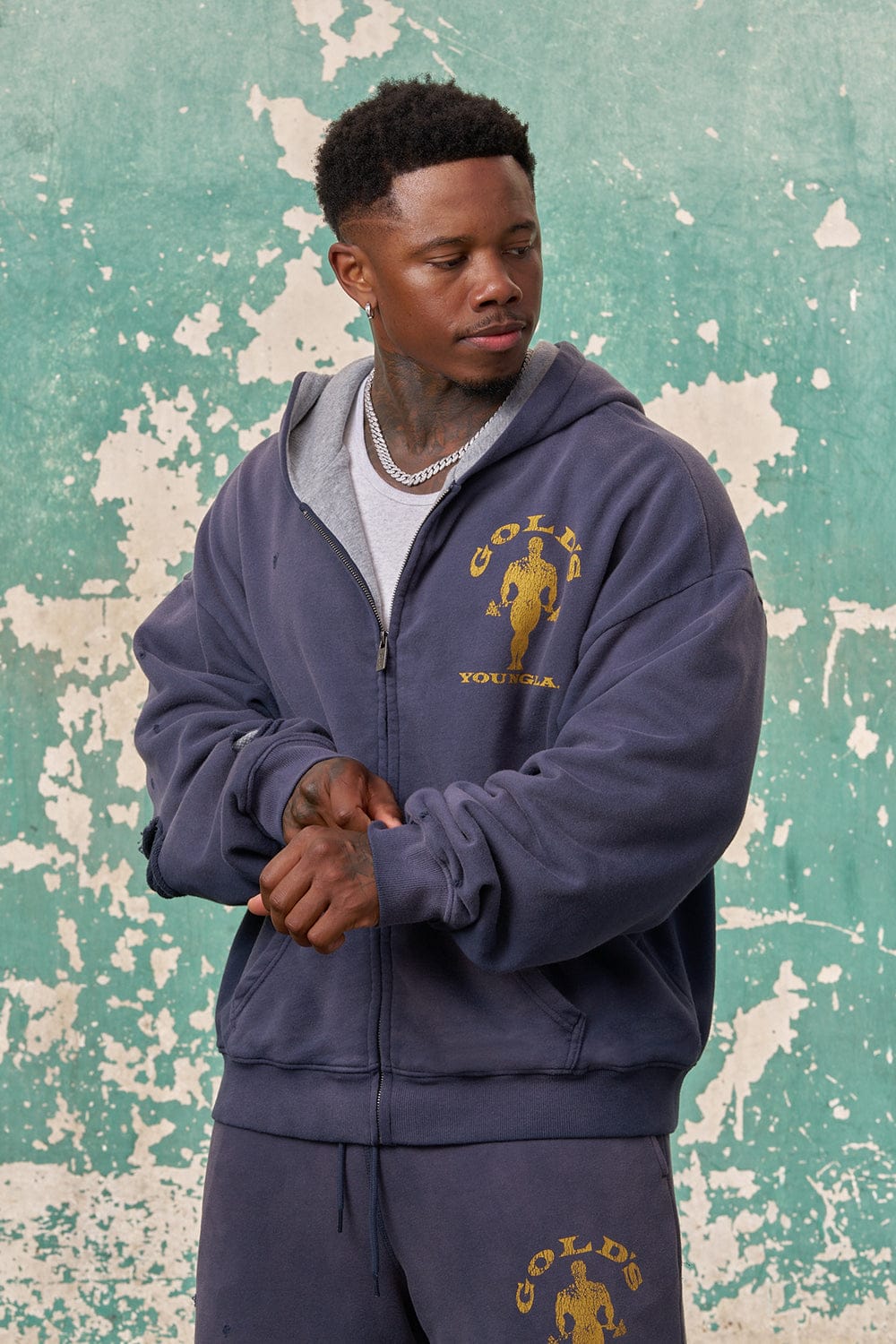 5226 - Gold's Iron Legacy Layered Zip-Ups - Navy