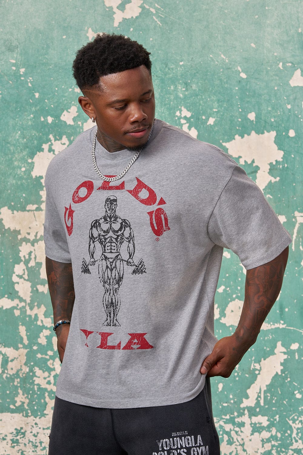 4213 - Gold's Iron Legacy Icon Tees - Heather Grey