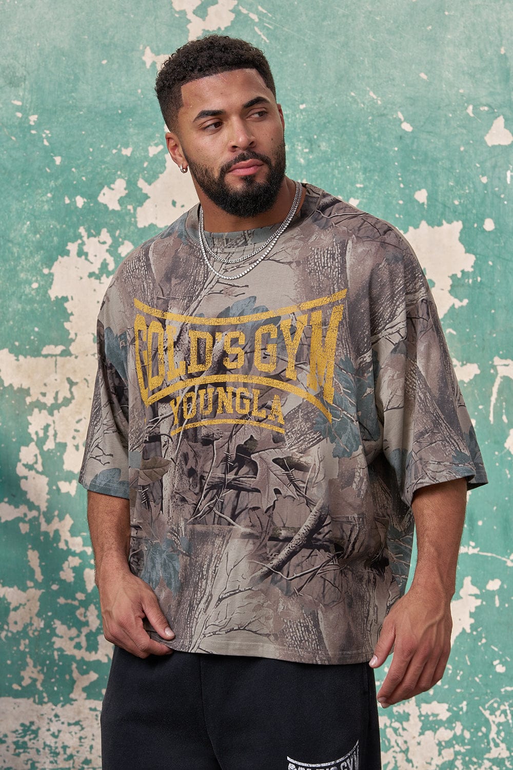 4248 - Gold's Iron Legacy Huge Tees - Beige Tree Camo