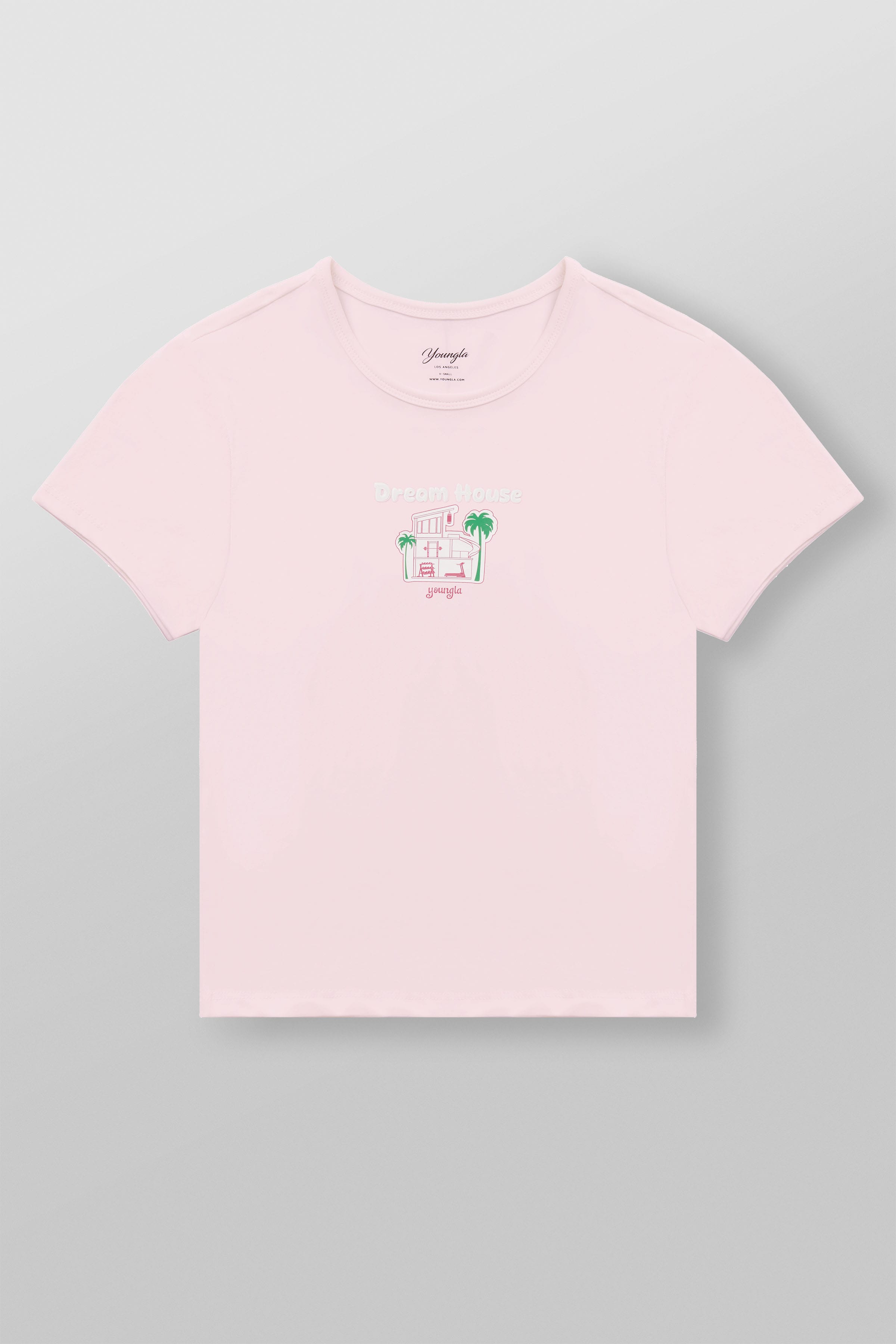 W4336 gym girl baby Tee - Pink