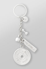 W6130 - Metal Gym Keychain - Silver